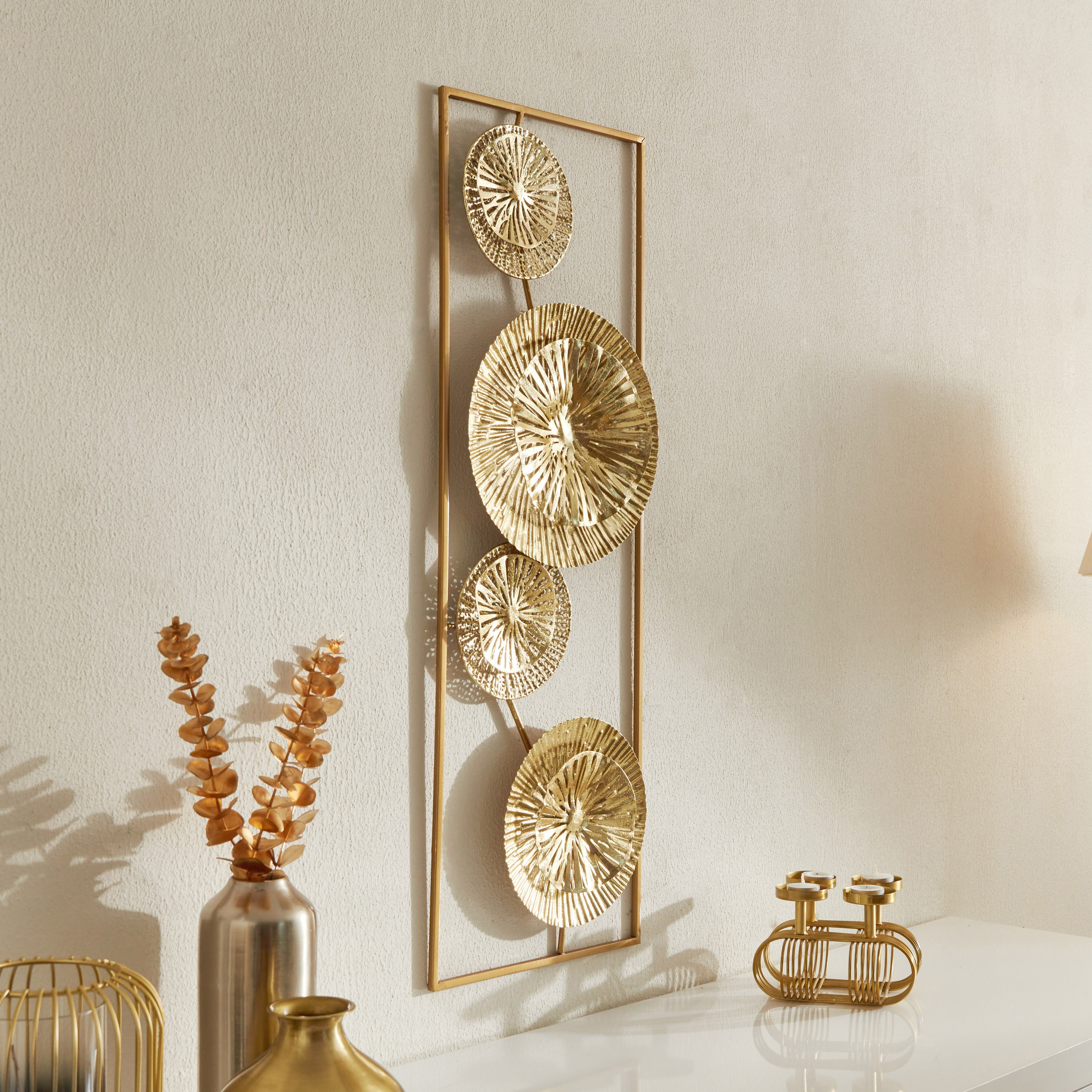 زينة حائط معدنية بإطار من إيما - 31x6x89.5 سم-hbxdiningroom-walldecor-wallart-image-2