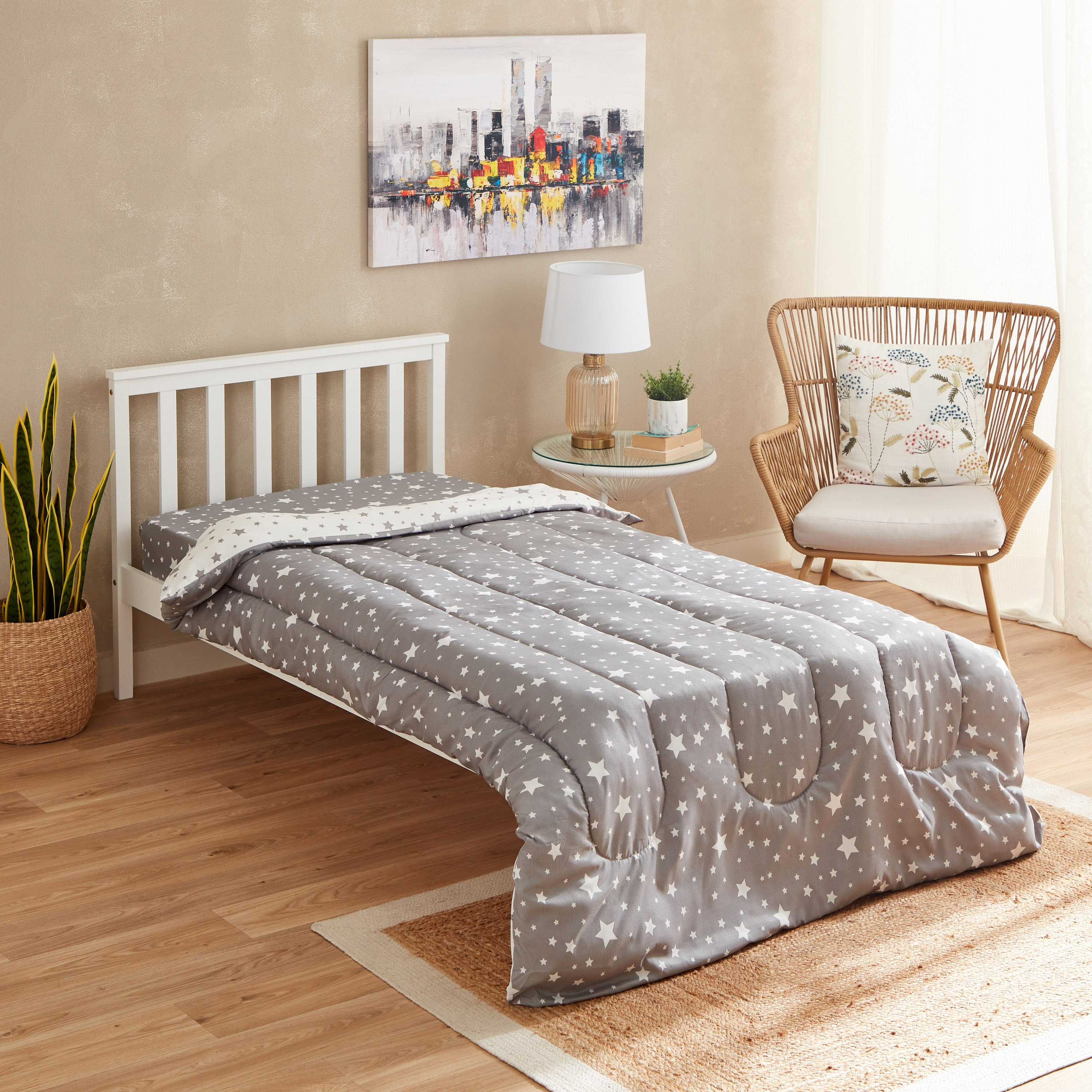 لحاف فردي من الألياف الدقيقة بتصميم نجوم من سبنسر - 135x220 سم-hbxhomeware-hbxkidsandyouth-image-1