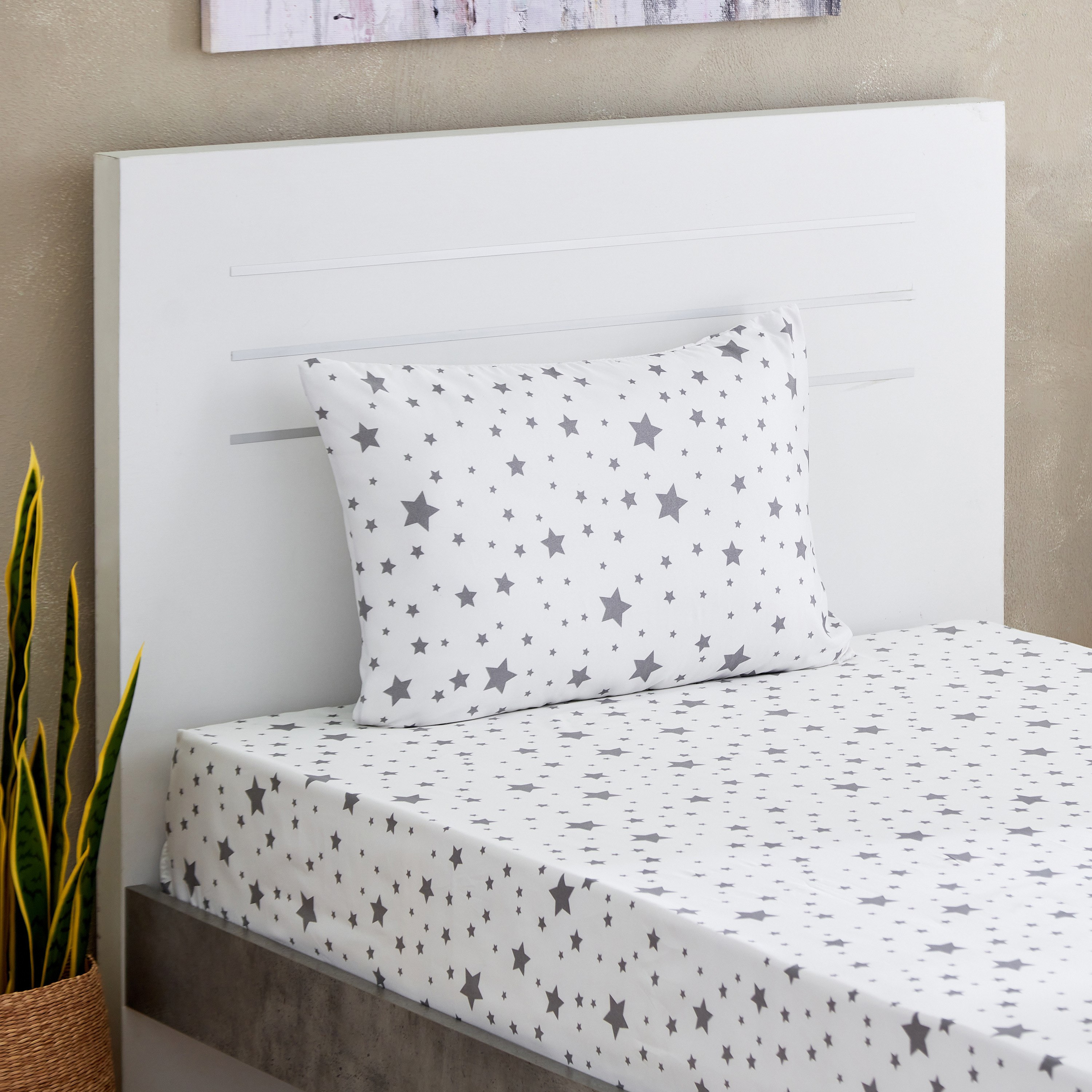 طقم شرشف مسطح مزدوج ألياف دقيقة قطعتين ستار من سبنسر - 160x240 سم-hbxhomeware-hbxkidsandyouth-image-5