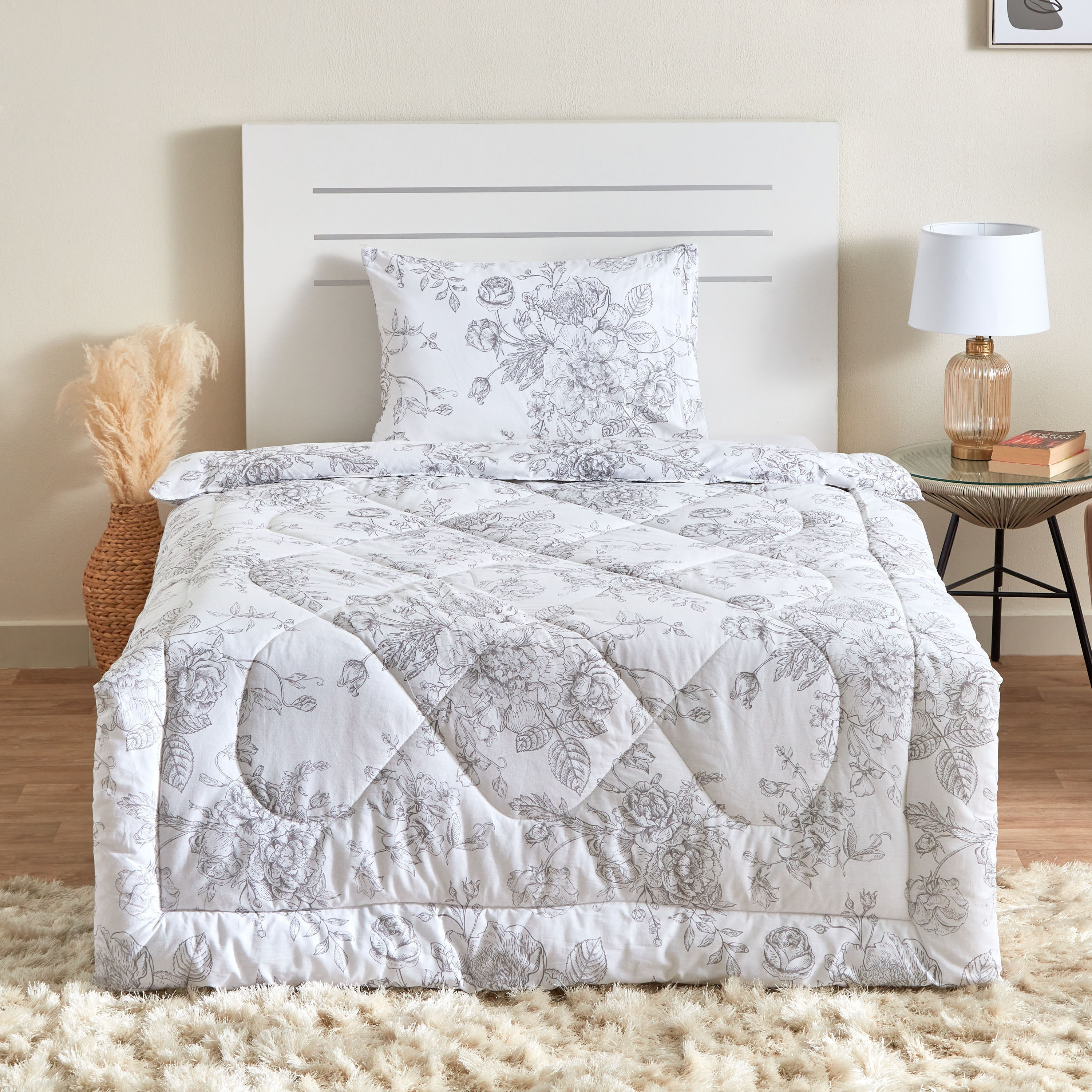 Lisbon Caroline 2-Piece Twin Cotton Comforter Set - 150x220 cm-hbxhomeware-hbxdecorandfurnishings-image-2