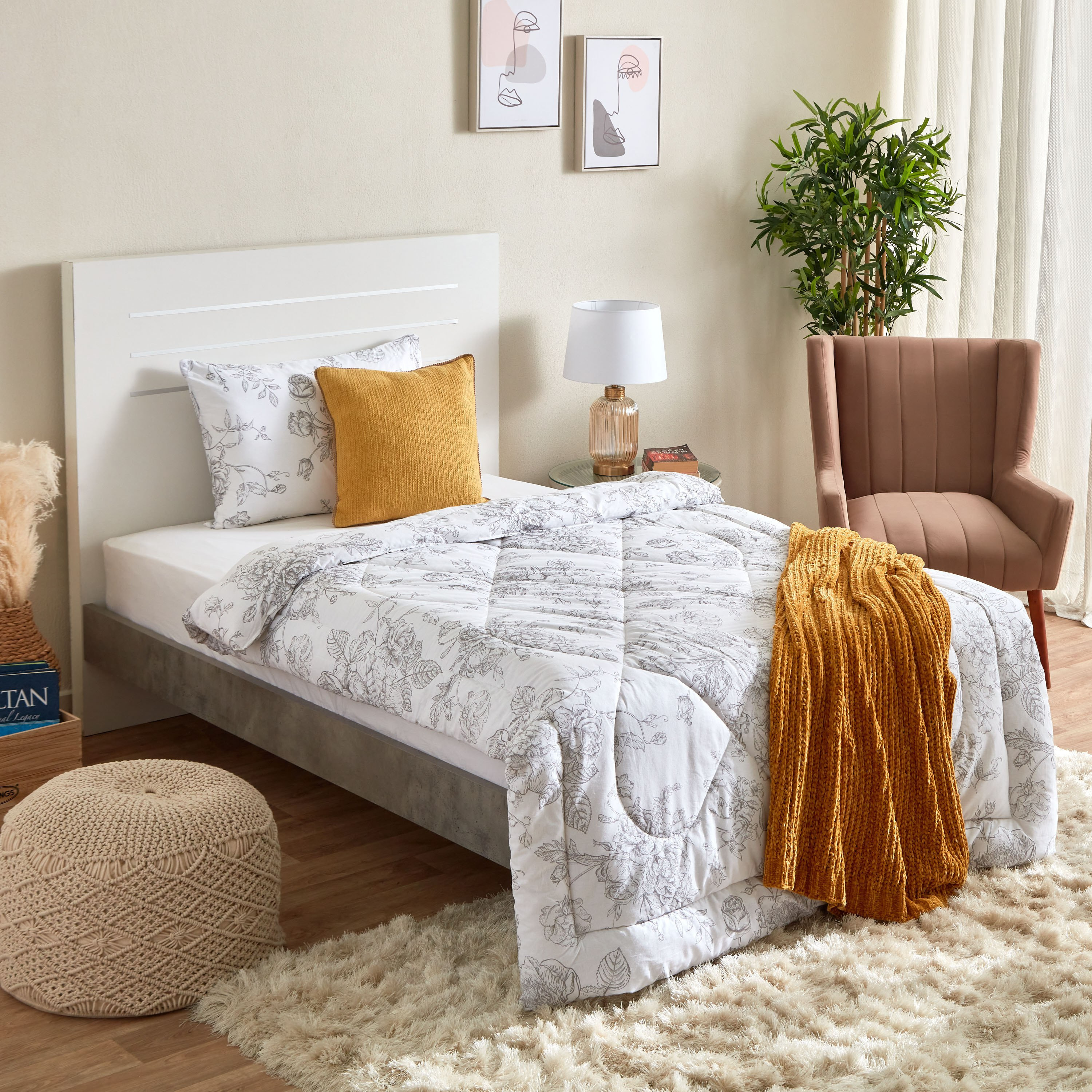 Lisbon Caroline 2-Piece Twin Cotton Comforter Set - 150x220 cm-hbxhomeware-hbxdecorandfurnishings-image-8