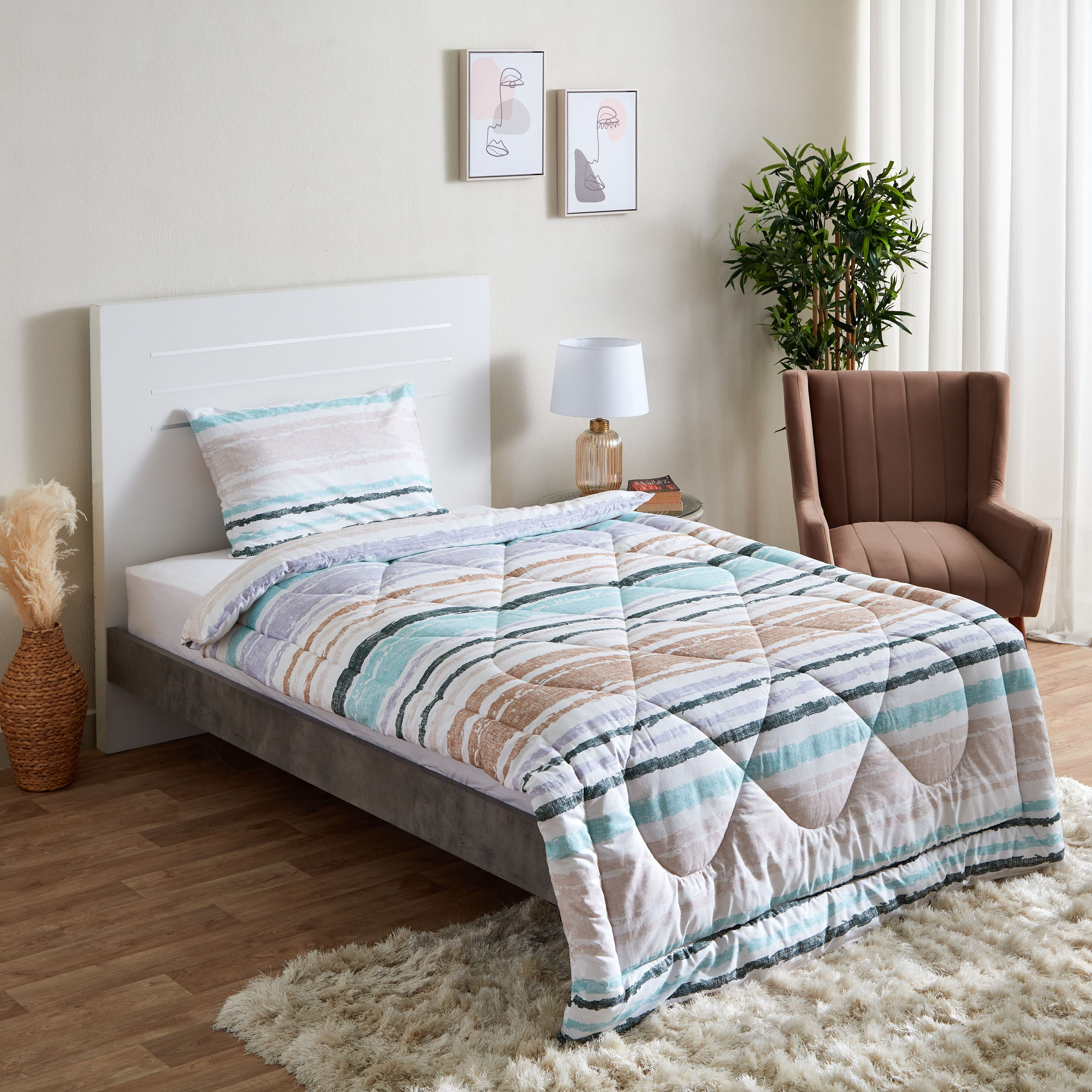 طقم لحاف قطن مزدوج قطعتين من لشبونة هيلينا - 150x220 سم-hbxhomeware-hbxdecorandfurnishings-image-1
