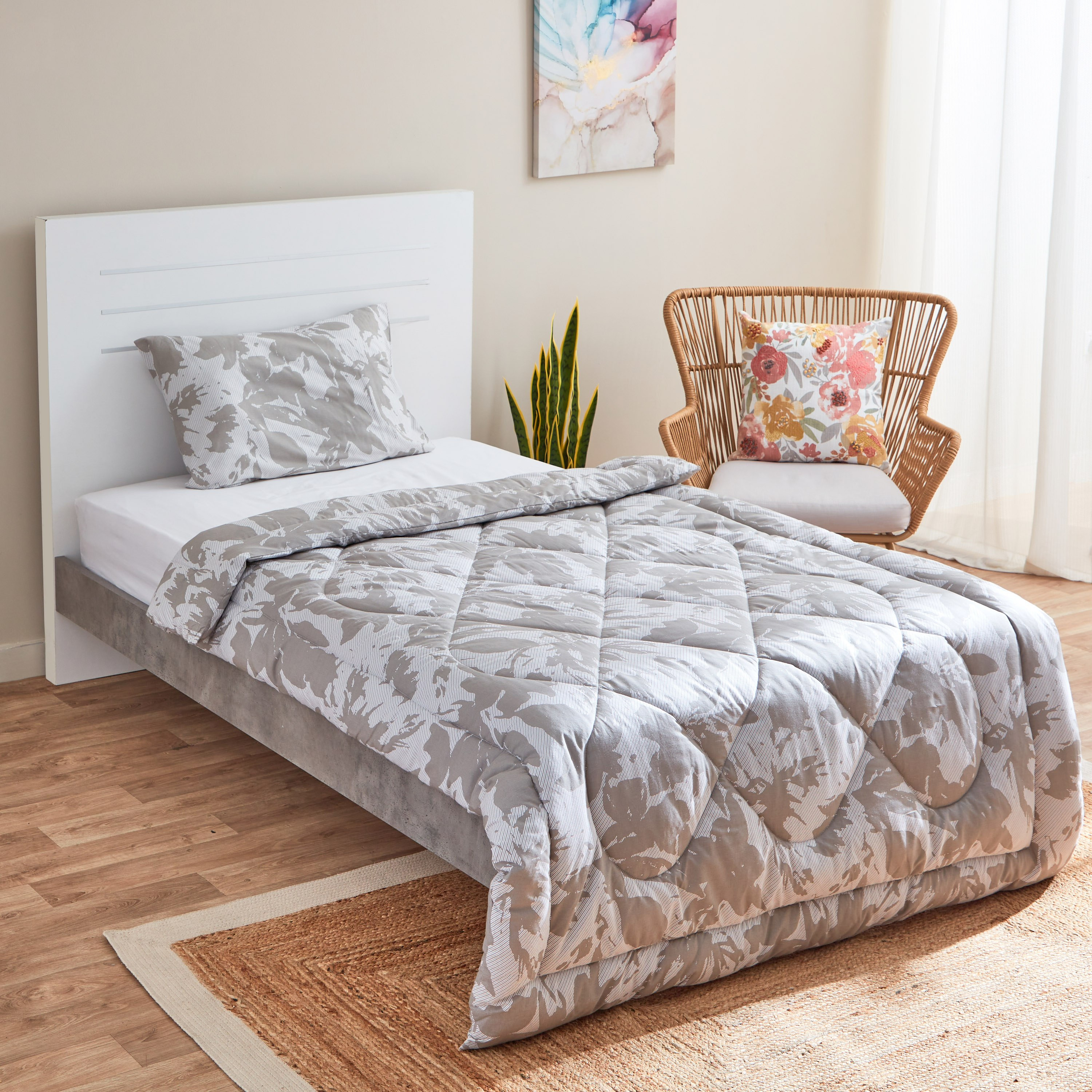 طقم لحاف قطن مزدوج قطعتين أرين من لشبونة - 150x220 سم-hbxhomeware-hbxdecorandfurnishings-image-1