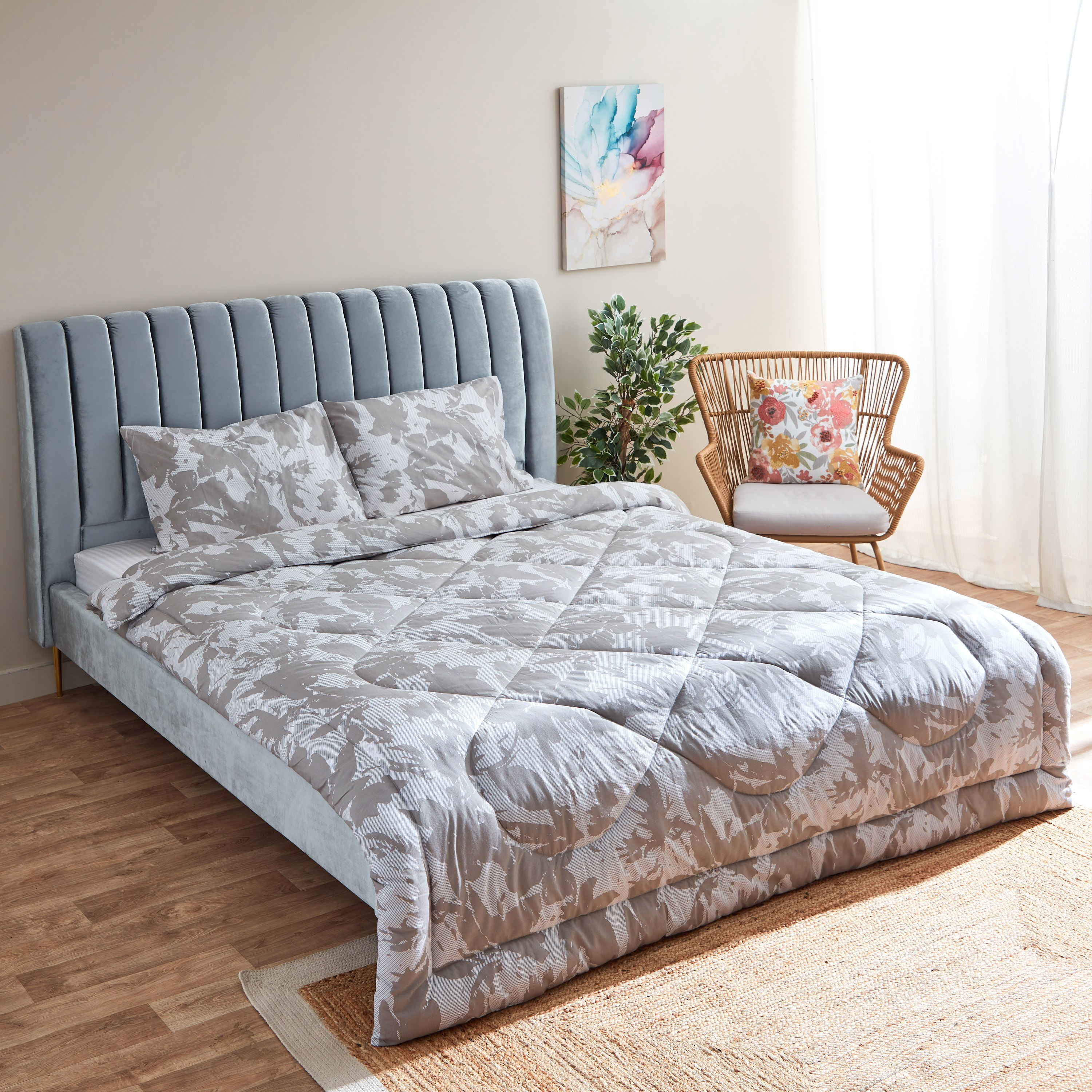 طقم لحاف قطن كينج قطعتين أرين من لشبونة - 220x240 سم-hbxhomeware-hbxdecorandfurnishings-image-1