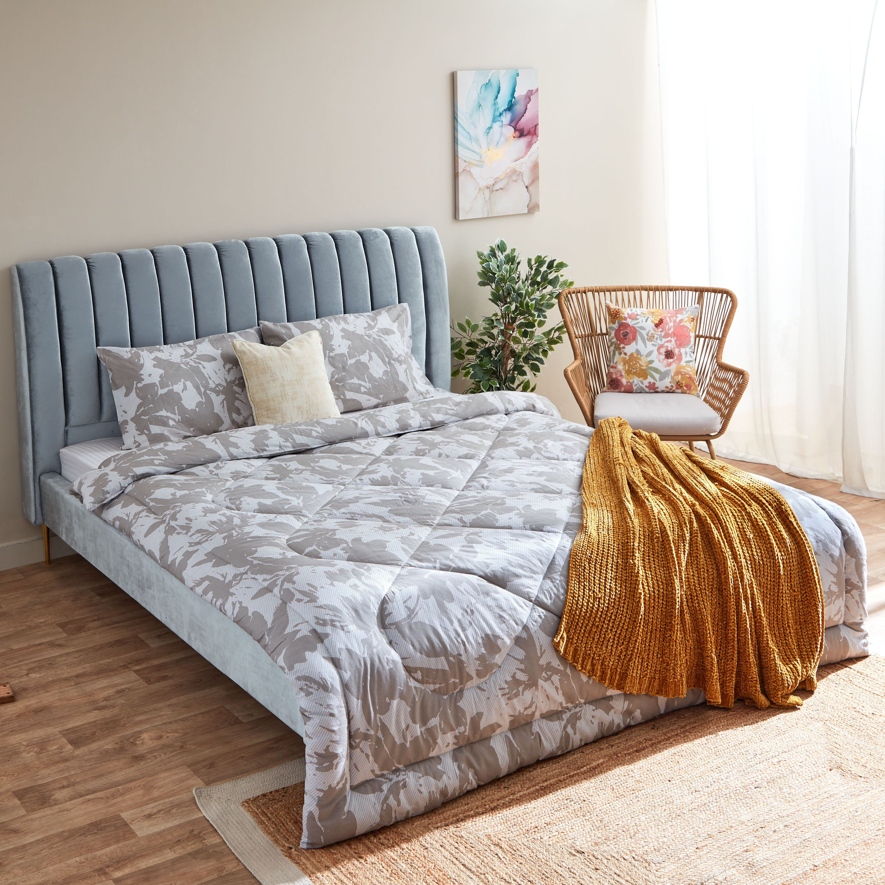 طقم لحاف قطن كينج قطعتين أرين من لشبونة - 220x240 سم-hbxhomeware-hbxdecorandfurnishings-image-8