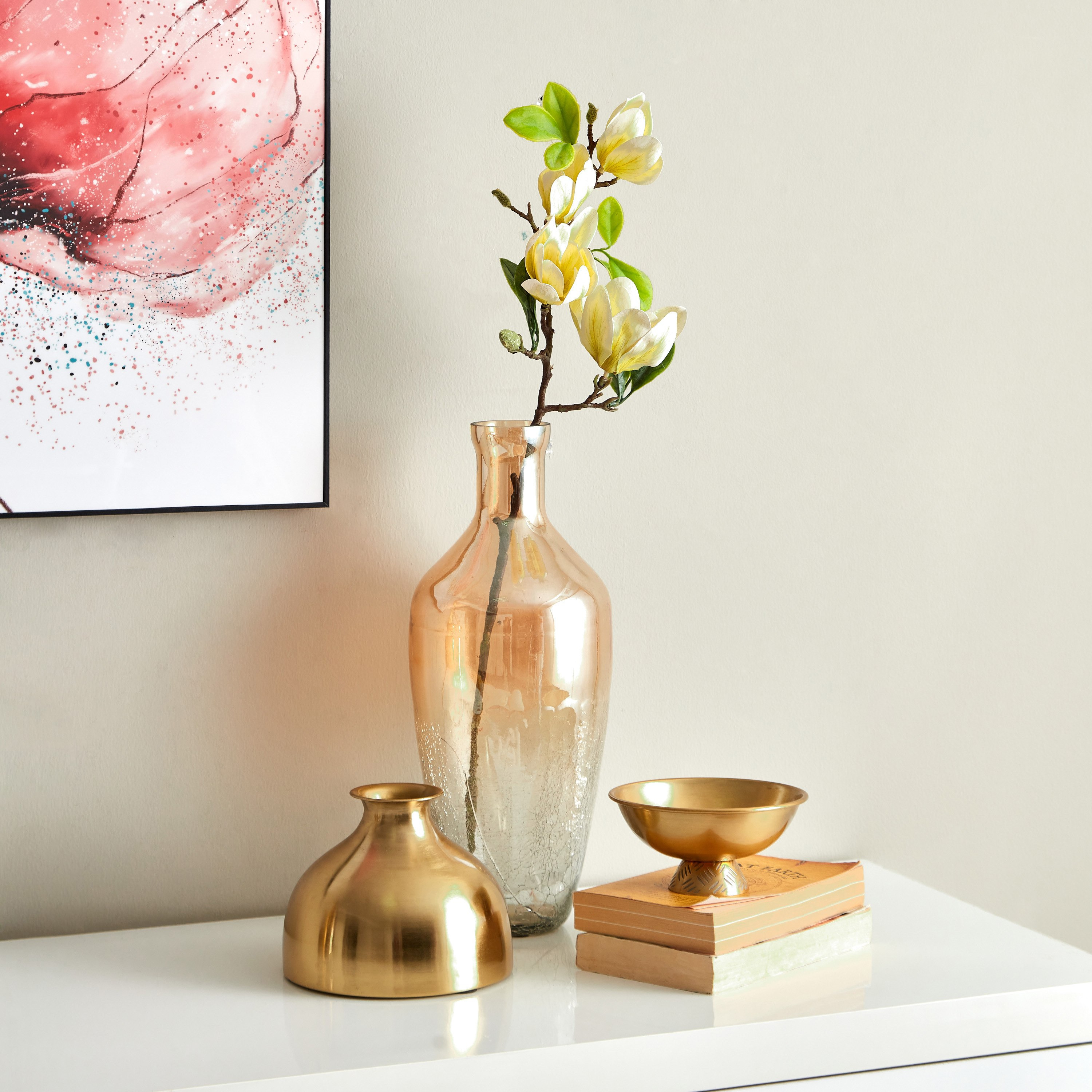 جذع زهرة ماجنوليا 4 رؤوس من آريا - 66 سم-hbxdecorandfurnishings-homeaccessories-artificialflowersandplants-image-1