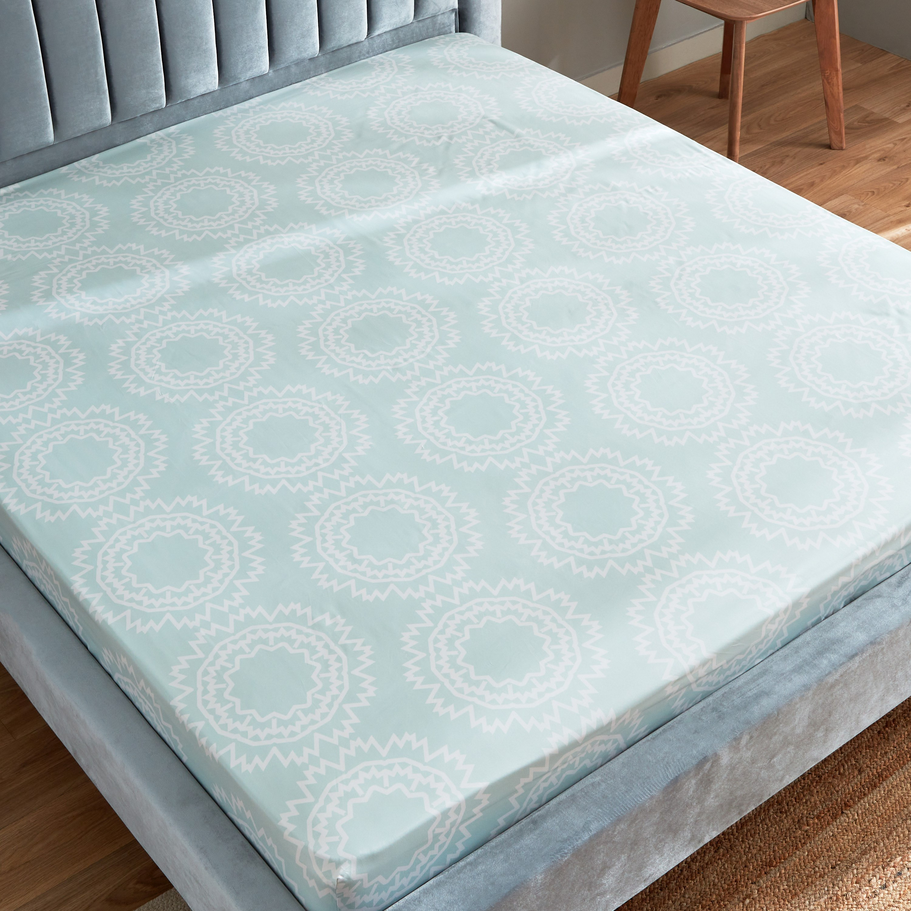شرشف مطاطي كينج ألياف دقيقة بطبعات من أتلانتا كيارا - 180x200+25 سم-hbxhomeware-hbxbedroom-image-3