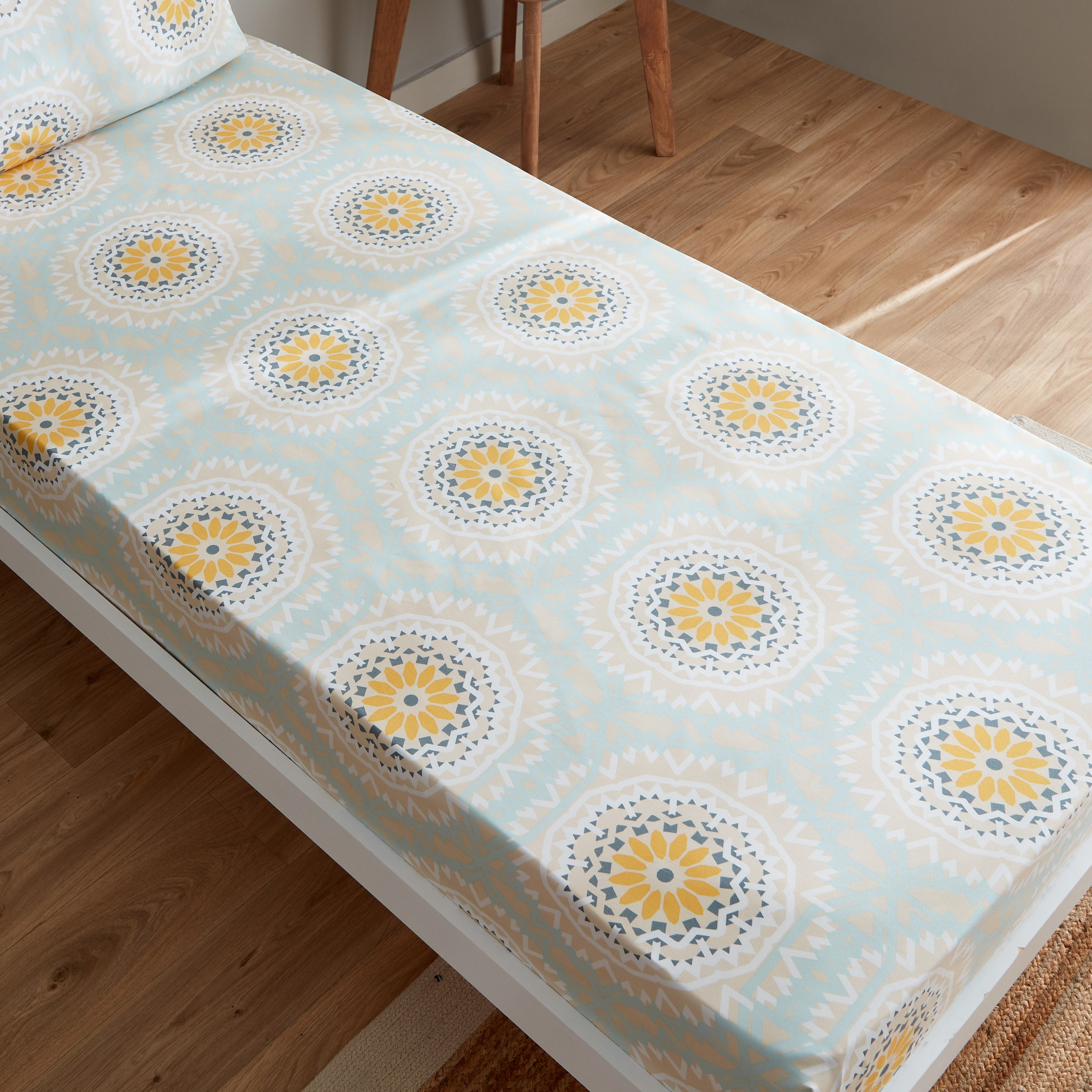 طقم شرشف مسطح فردي قطعتين من الألياف الدقيقة بطبعات من أتلانتا كيارا - 150x260 سم-hbxhomeware-hbxbedroom-image-3