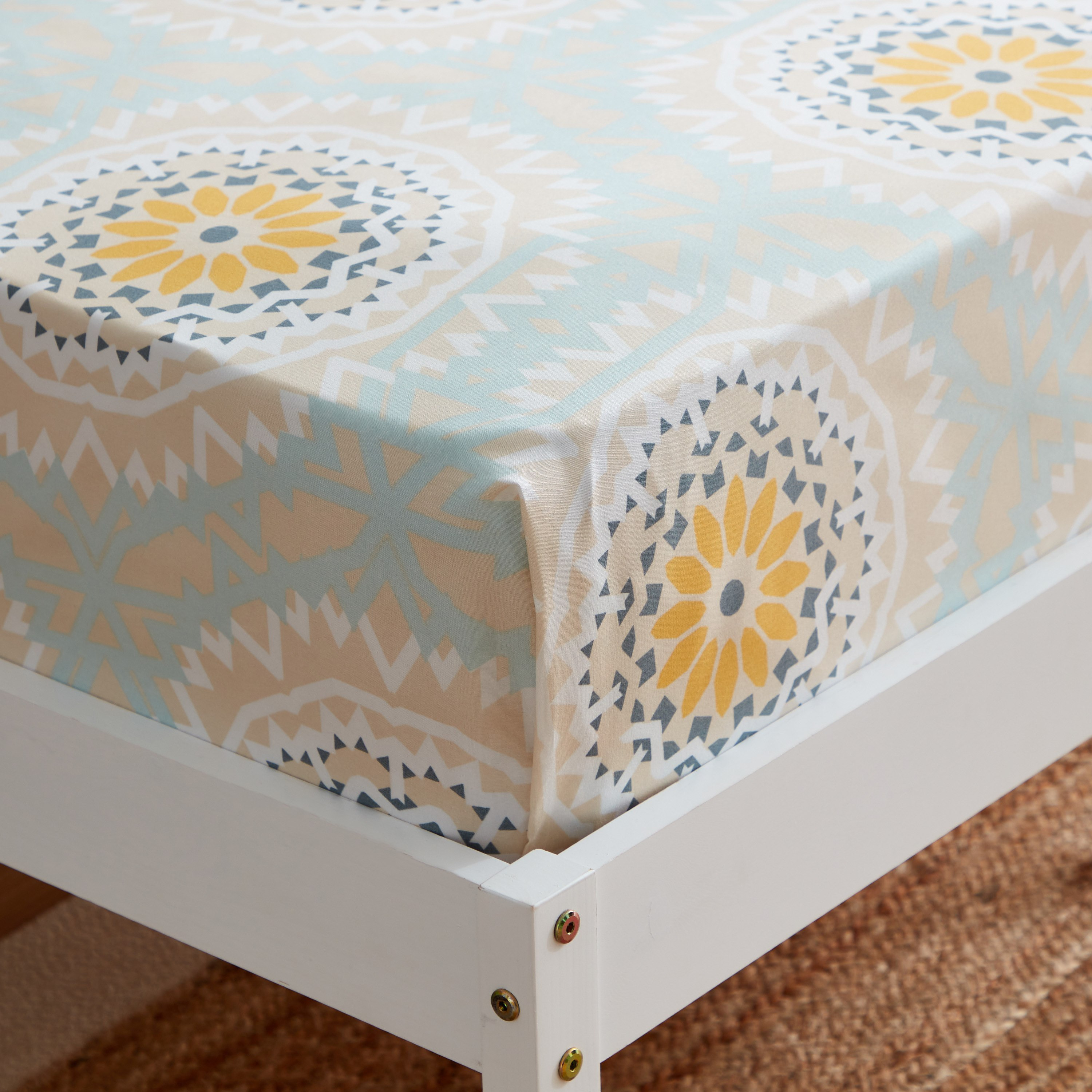 طقم شرشف مسطح فردي قطعتين من الألياف الدقيقة بطبعات من أتلانتا كيارا - 150x260 سم-hbxhomeware-hbxbedroom-image-7