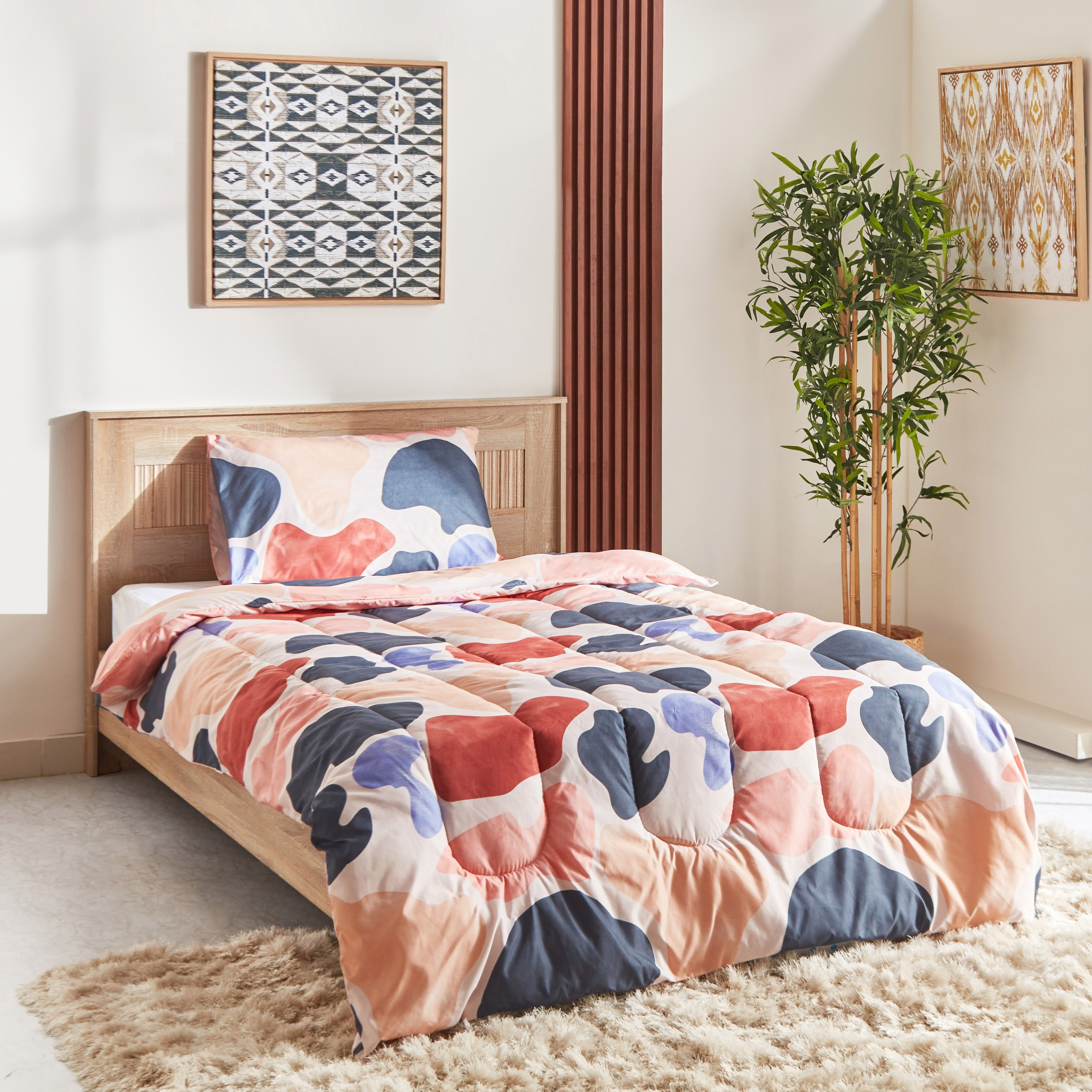 طقم لحاف توين ألياف دقيقة بطبعات قطعتين من أونتاريو جيان - 160x220 سم-hbxhomeware-hbxdecorandfurnishings-image-1
