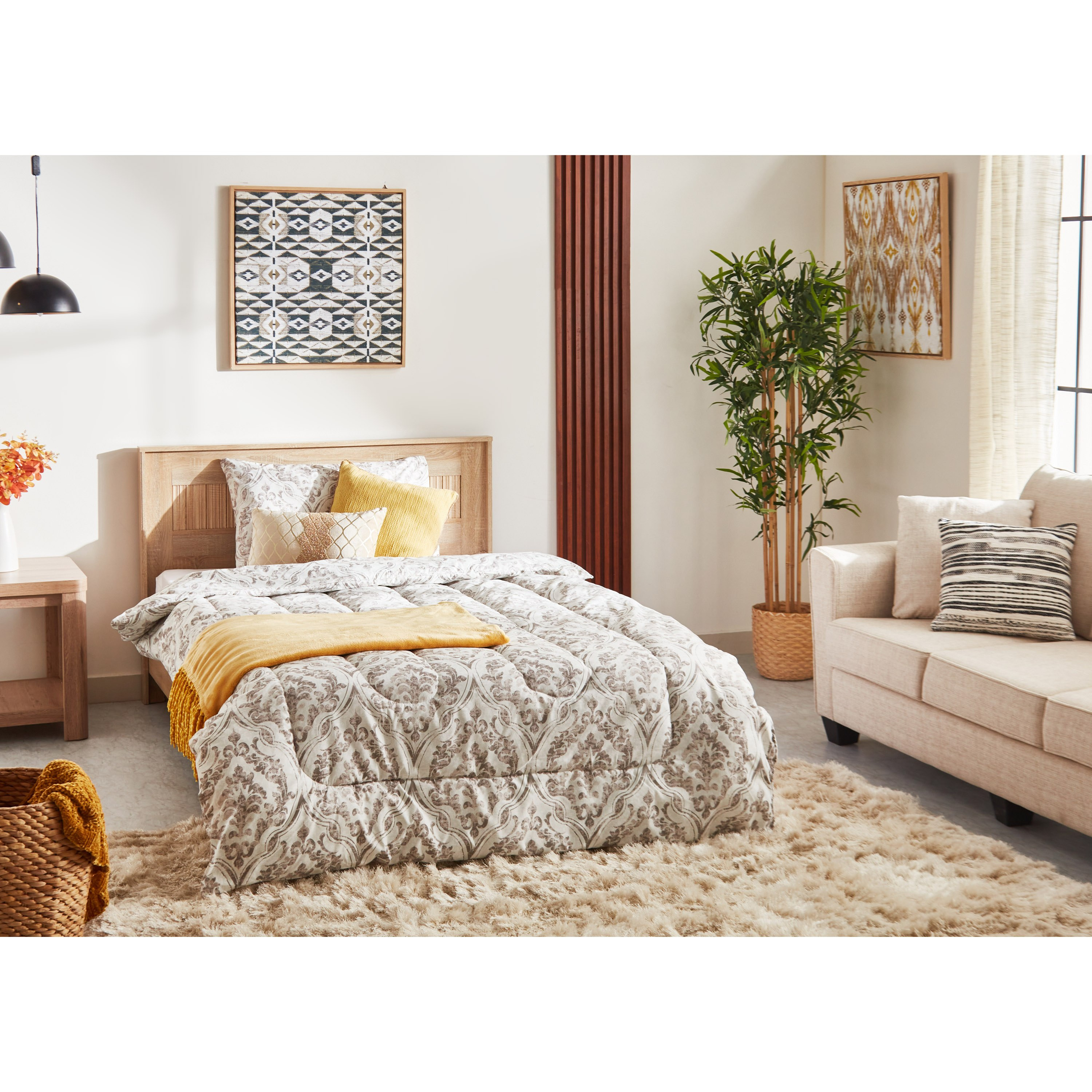 طقم لحاف توين ألياف دقيقة بطبعات قطعتين من أونتاريو زين - 160x220 سم-hbxhomeware-hbxdecorandfurnishings-image-9