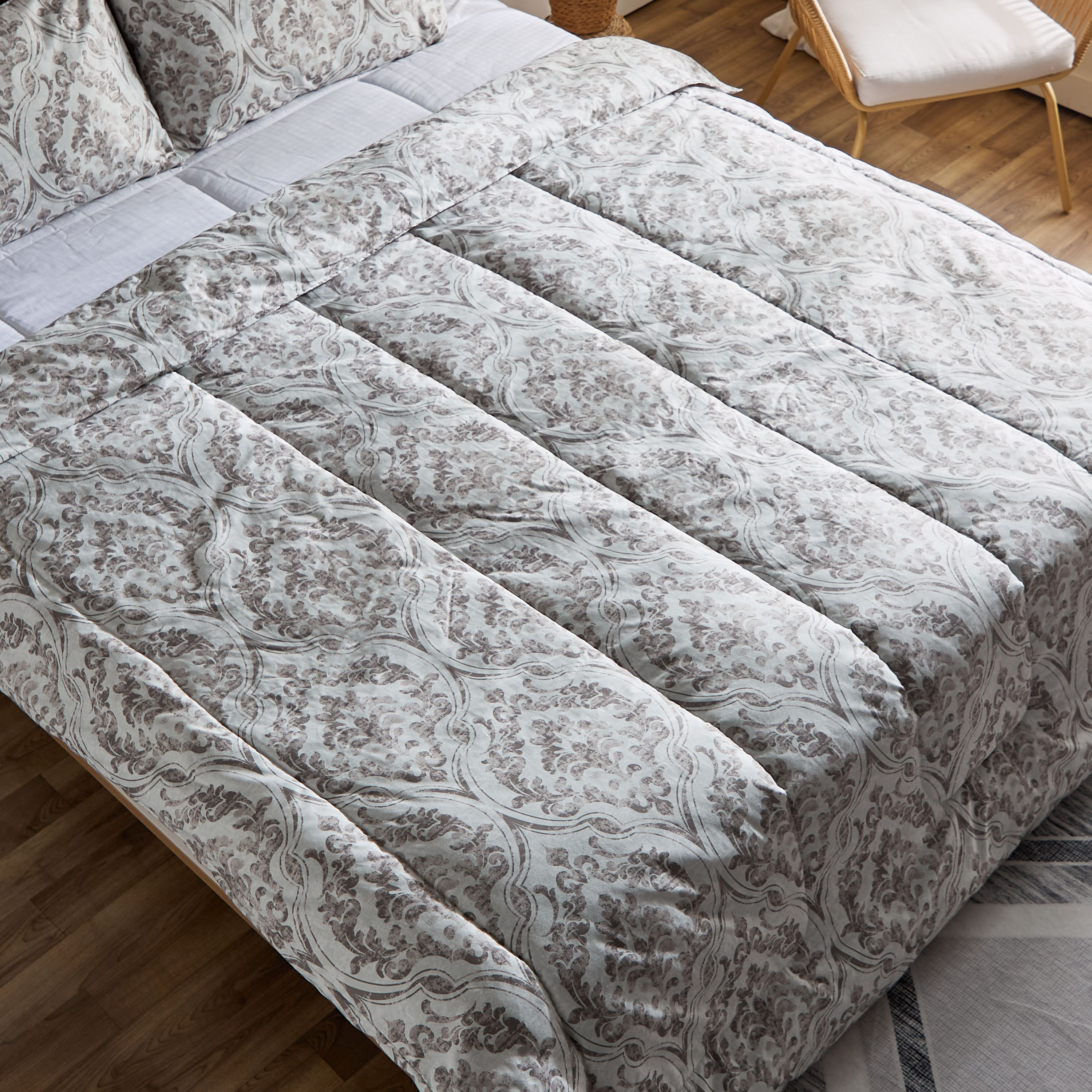 Ontario Zean 3-Piece Printed Microfibre King Comforter Set - 220x240 cm-hbxhomeware-hbxdecorandfurnishings-image-3