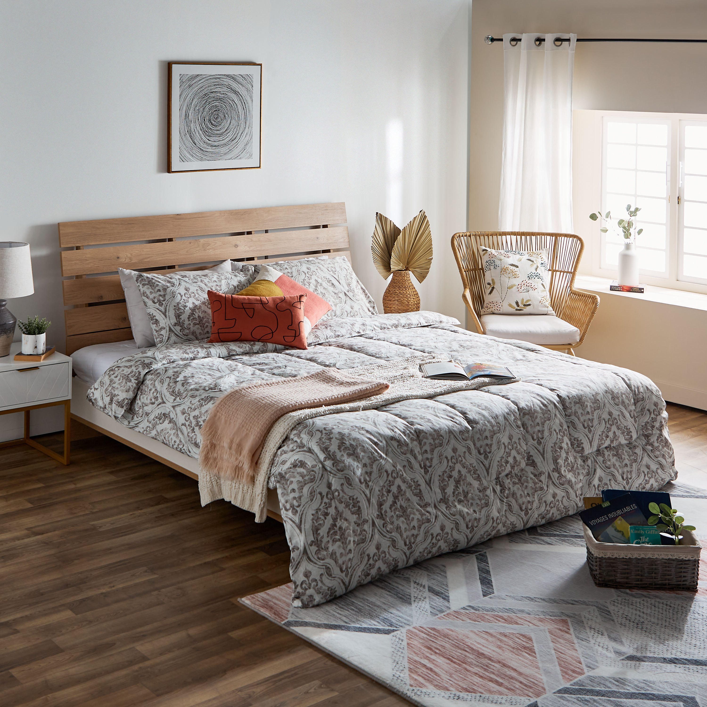 Ontario Zean 3-Piece Printed Microfibre King Comforter Set - 220x240 cm-hbxhomeware-hbxdecorandfurnishings-image-8