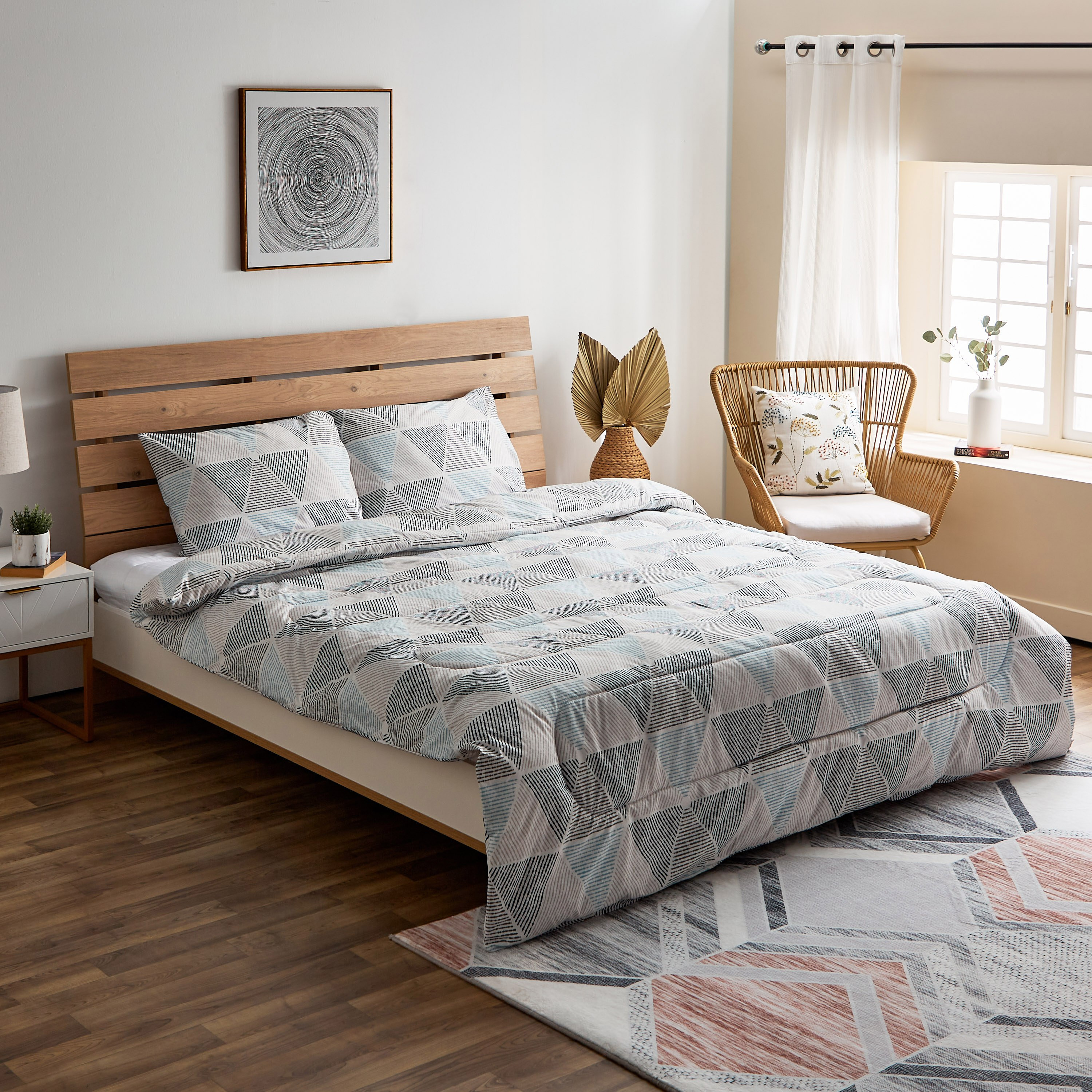 طقم لحاف كينج ألياف دقيقة 3 قطع بطبعات من أونتاريو - 220x240 سم-hbxhomeware-hbxdecorandfurnishings-image-1