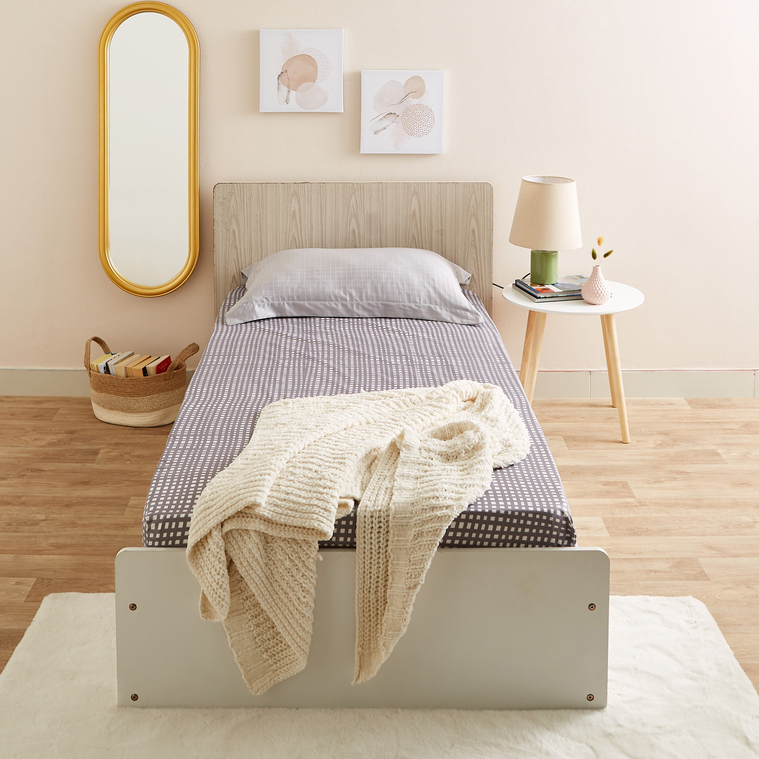 Atlanta Geo Fractals Printed Microfibre Single Fitted Sheet - 90x200+25 cm-hbxhomeware-bedding-fittedsheets-image-7
