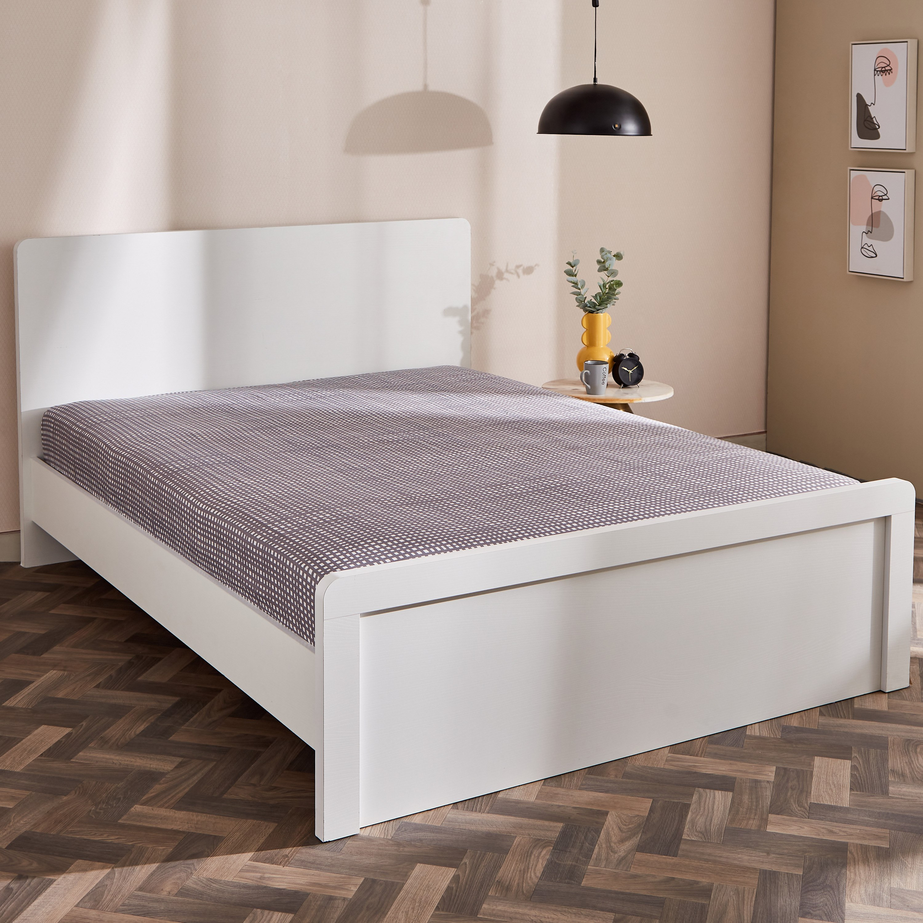 شرشف سرير كينج من الألياف الدقيقة بطبعات من أتلانتا جيو فركتلز - 180×200+25 سم-hbxhomeware-hbxbedroom-image-1
