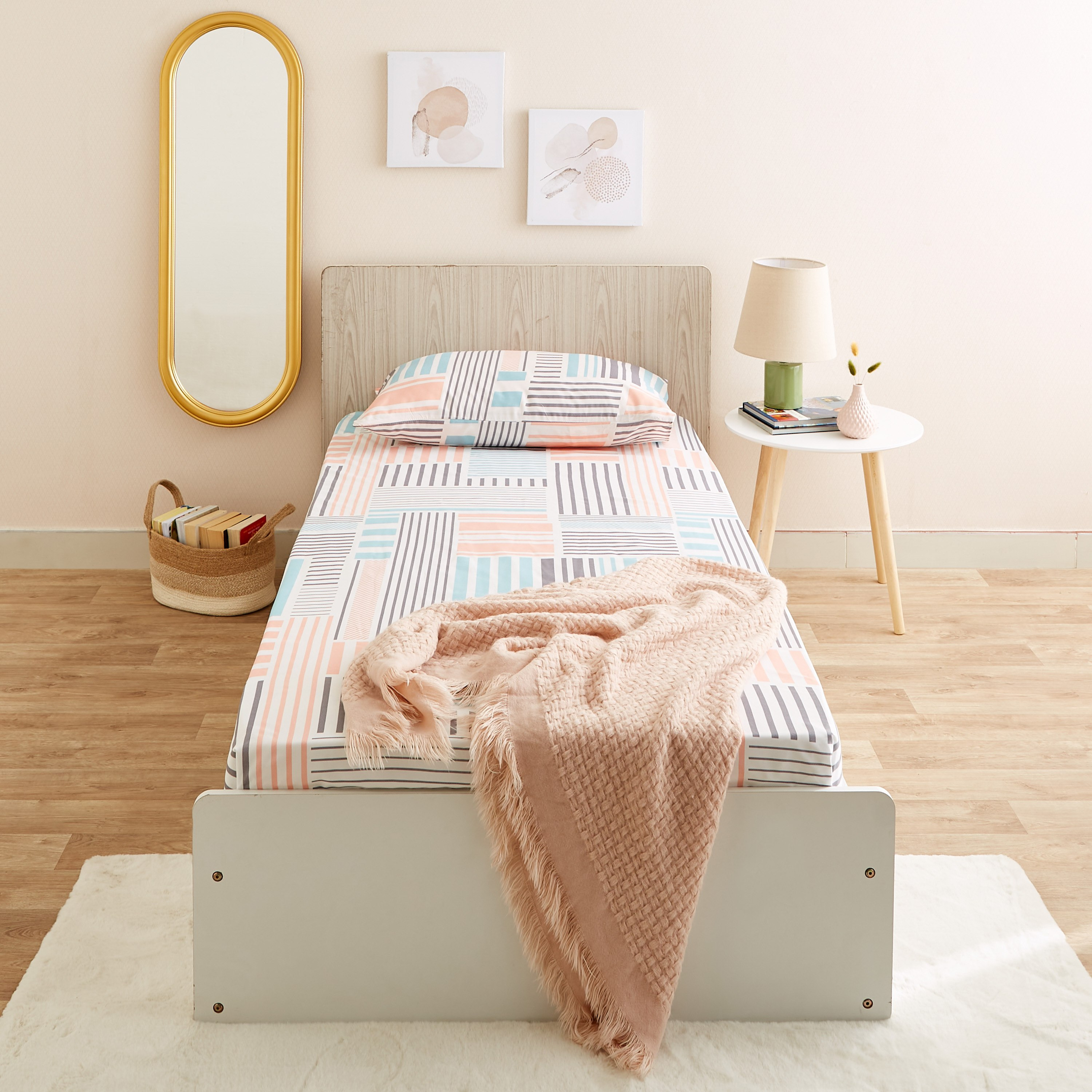 طقم شرشف مسطح فردي من الألياف الدقيقة من قطعتين من أتلانتا جيو فراكتلز - 150x250 سم-hbxhomeware-bedding-flatsheets-image-6