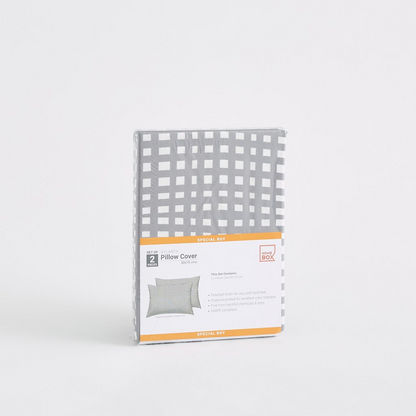 Atlanta Geo Fractals 2-Piece Printed Microfibre Pillow Cover Set - 50x75 cms