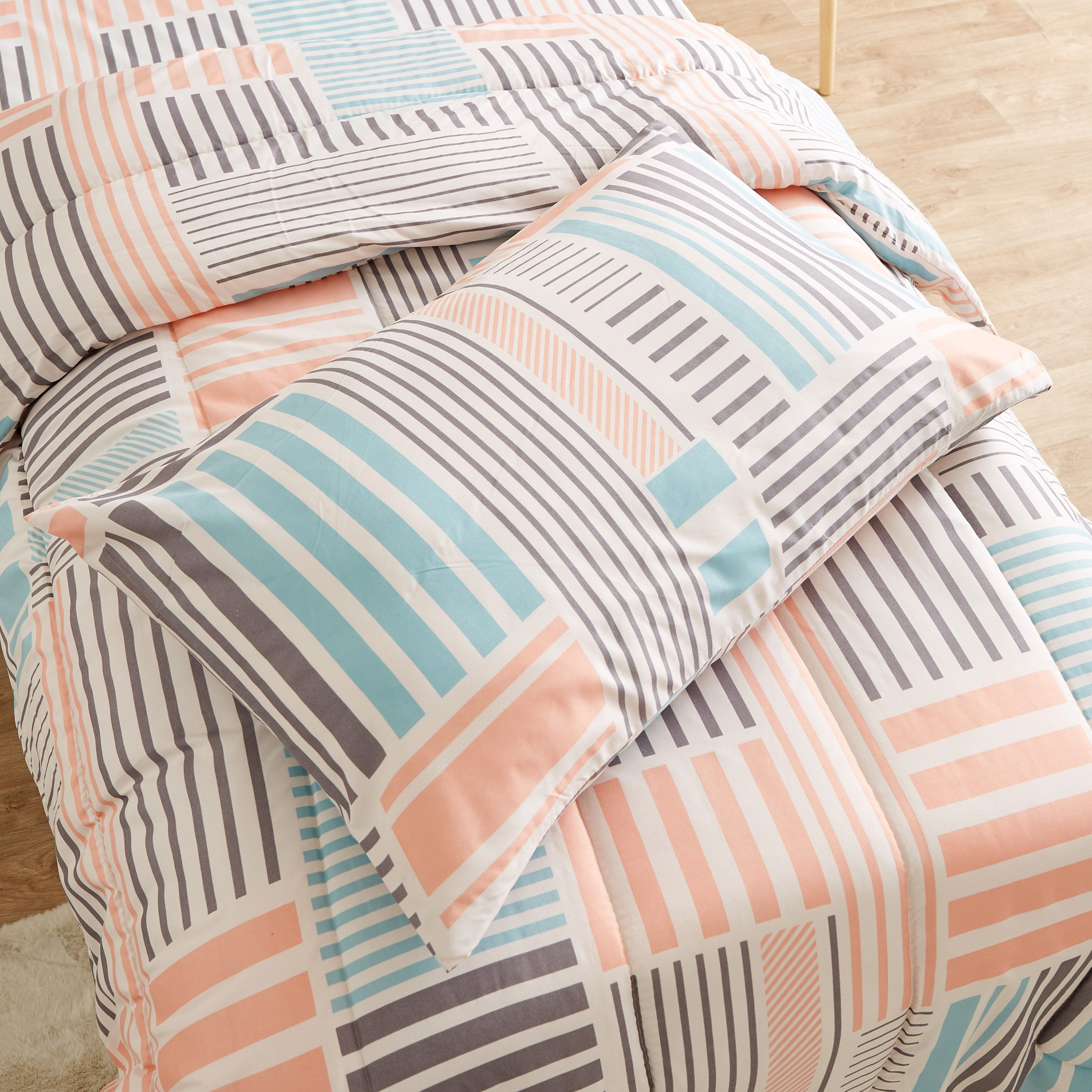 Atlanta Geo Fractals 2-Piece Printed Microfibre Single Comforter Set - 150x220 cm-PROMO_HB_AE_B1G1_250925-image-5