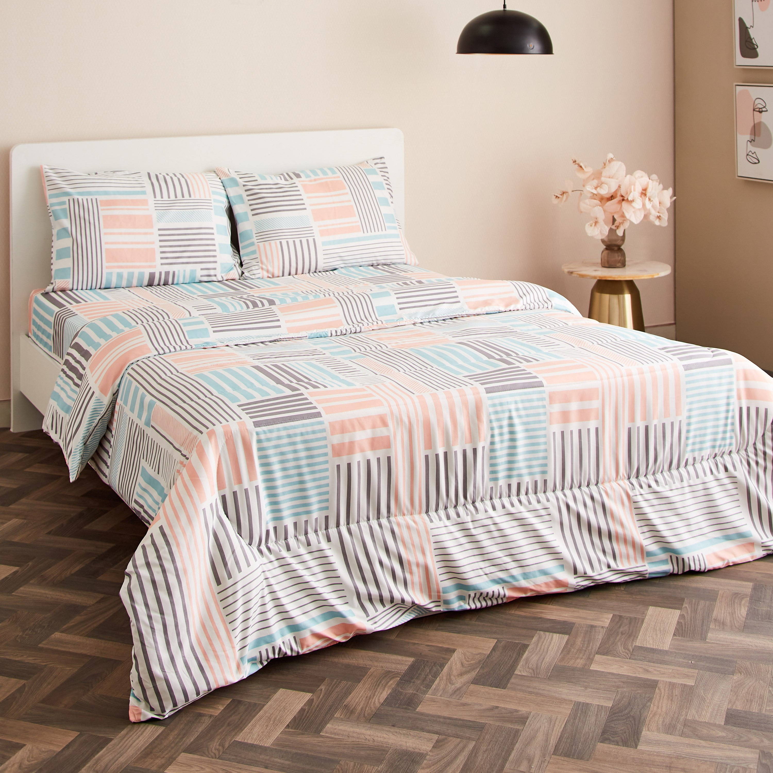 طقم لحاف كينج مايكروفايبر 3 قطع من أتلانتا جيو فركتلس - 220x240 سم-hbxhomeware-hbxdecorandfurnishings-image-1