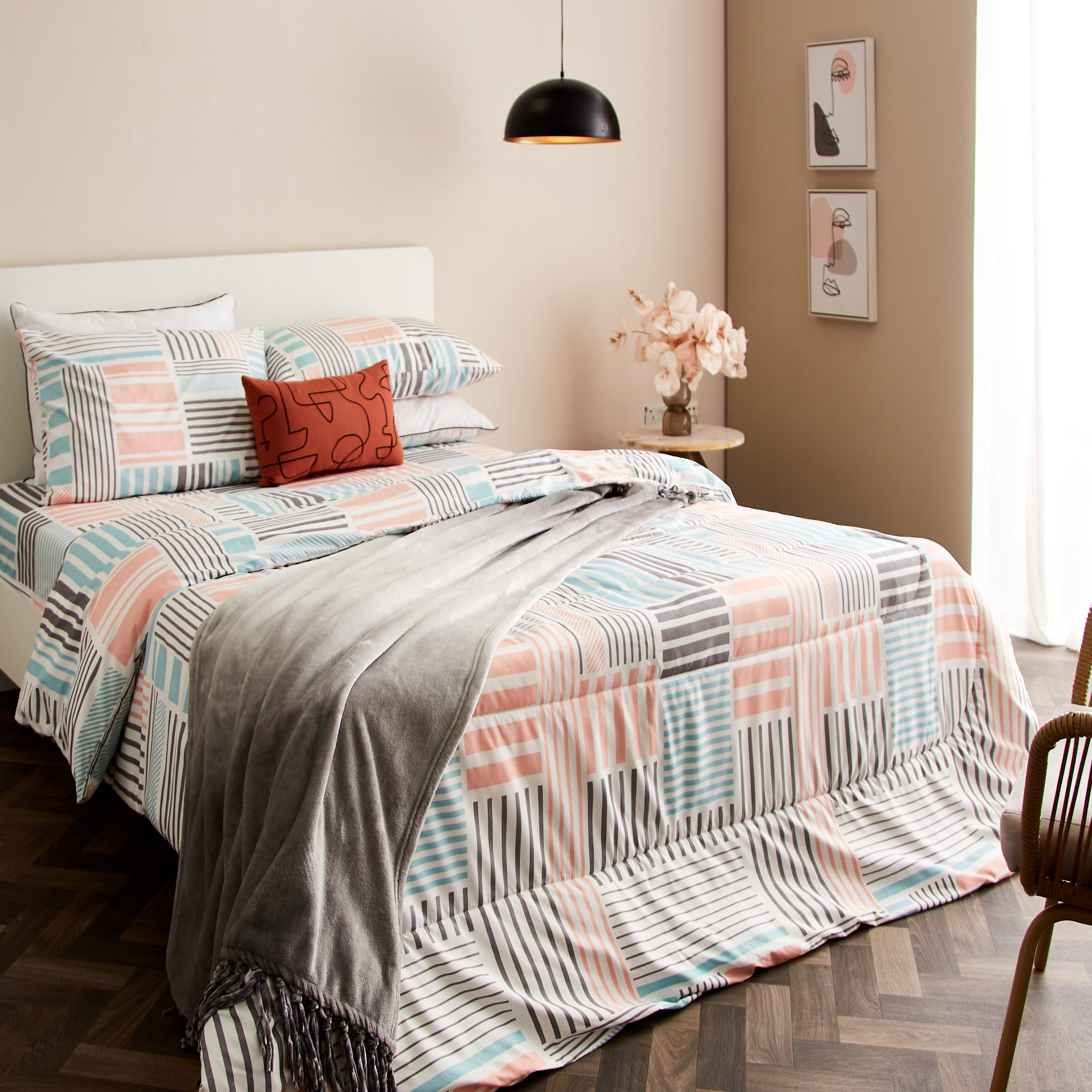 طقم لحاف كينج مايكروفايبر 3 قطع من أتلانتا جيو فركتلس - 220x240 سم-hbxhomeware-hbxdecorandfurnishings-image-7