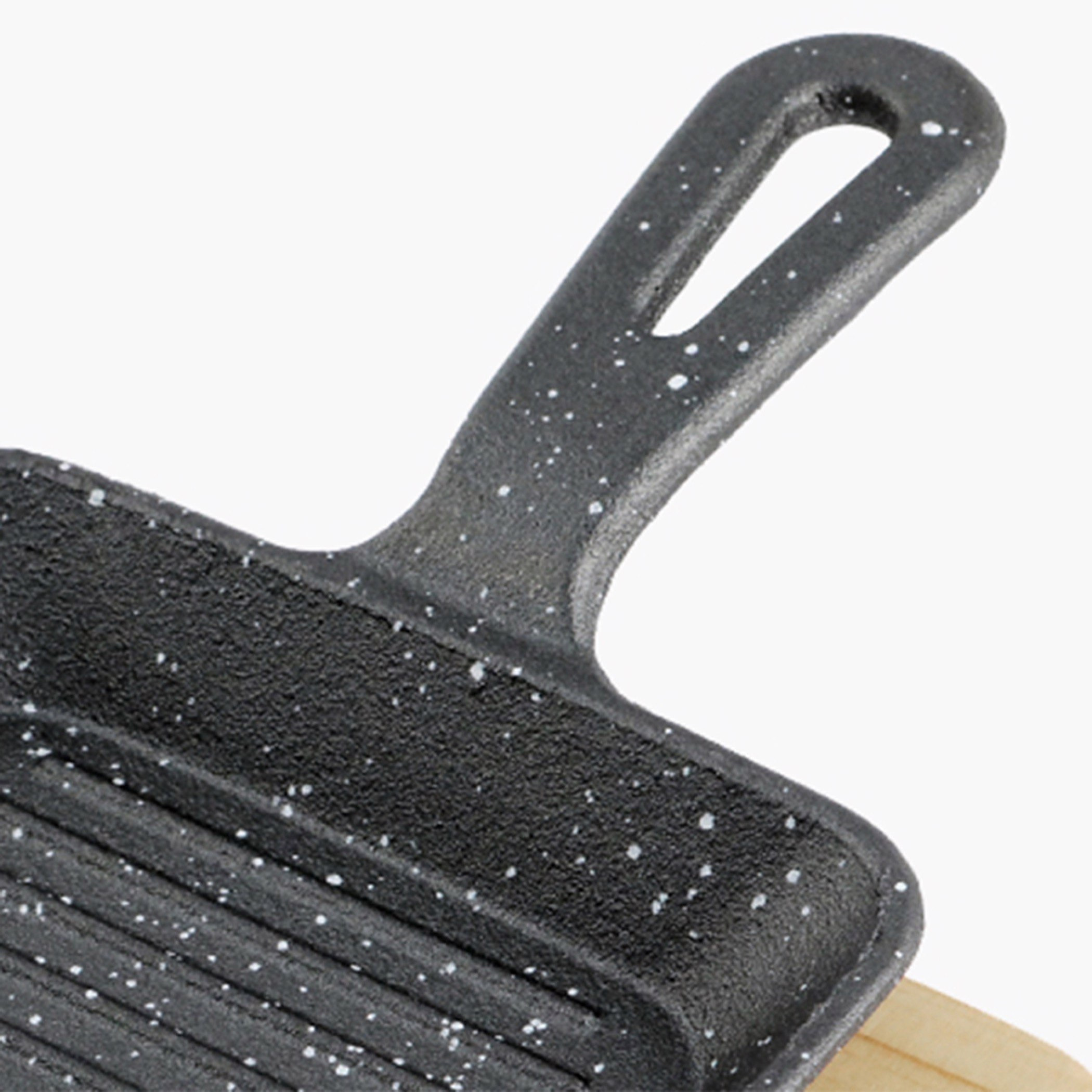 مقلاة تسخين مربعة من الحديد المصبوب مع قاعدة من تريندي - 30x19.5x5 سم-hbxhomeware-hbxkitchen-image-2