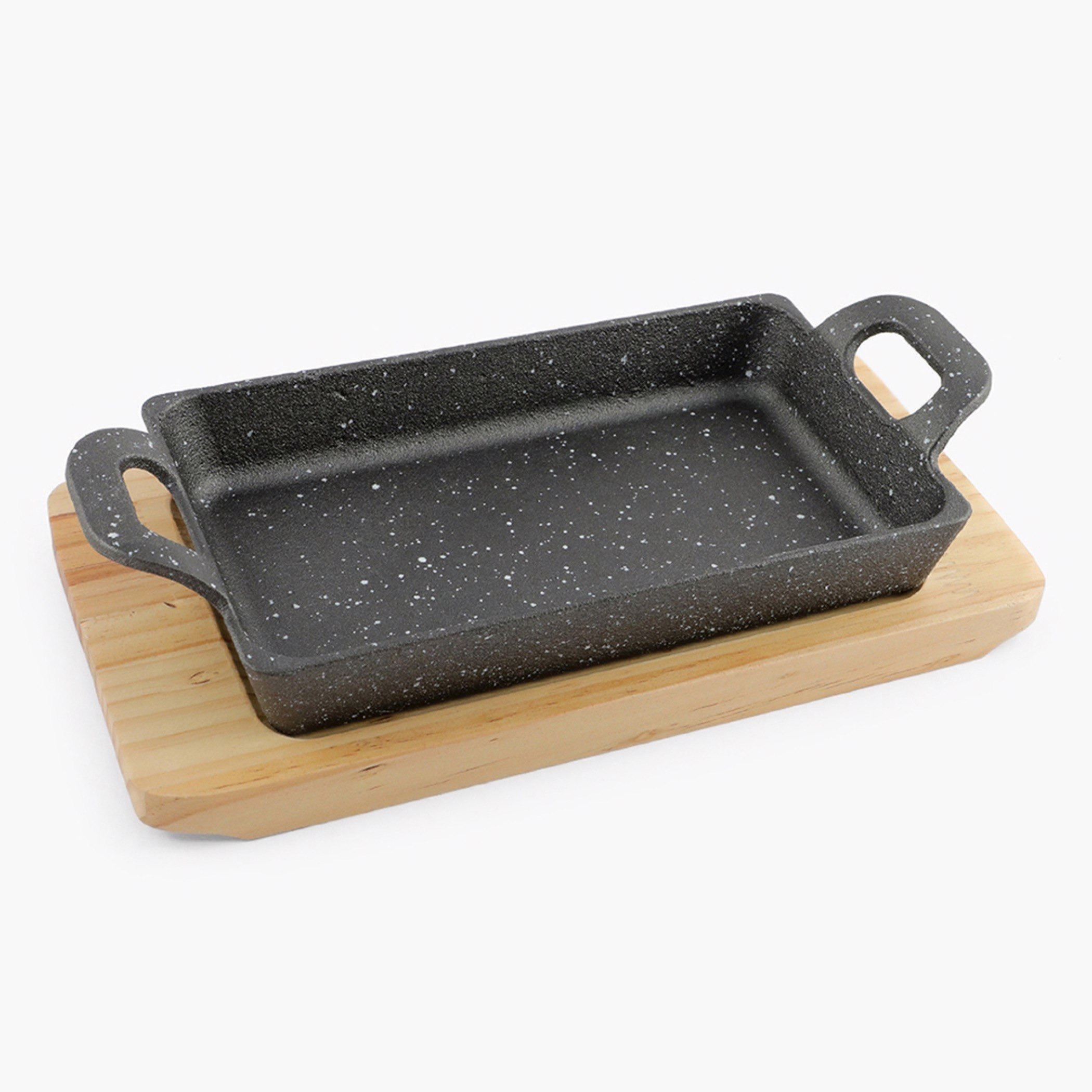 صحن تسخين مستطيل مسطح من الحديد المصبوب مع قاعدة من تريندي - 26x13.5x5 سم-hbxhomeware-hbxkitchen-image-2