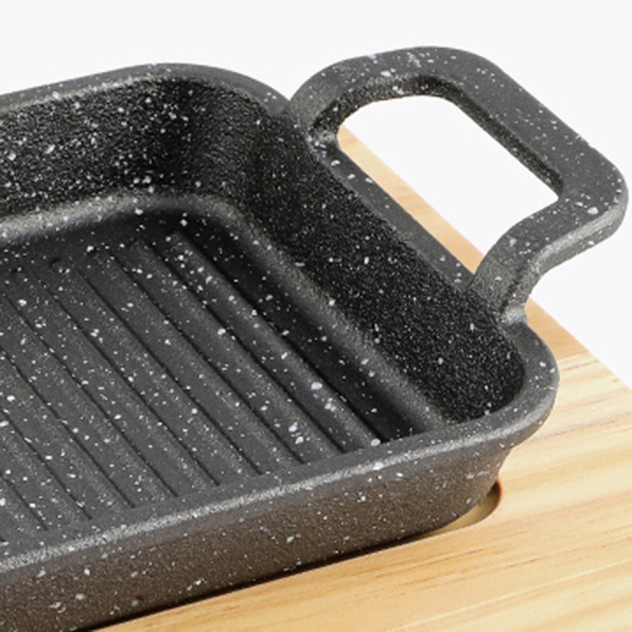 صحن تسخين مستطيل مسطح من الحديد المصبوب مع قاعدة من تريندي - 27x15x5 سم-hbxhomeware-hbxkitchen-image-2