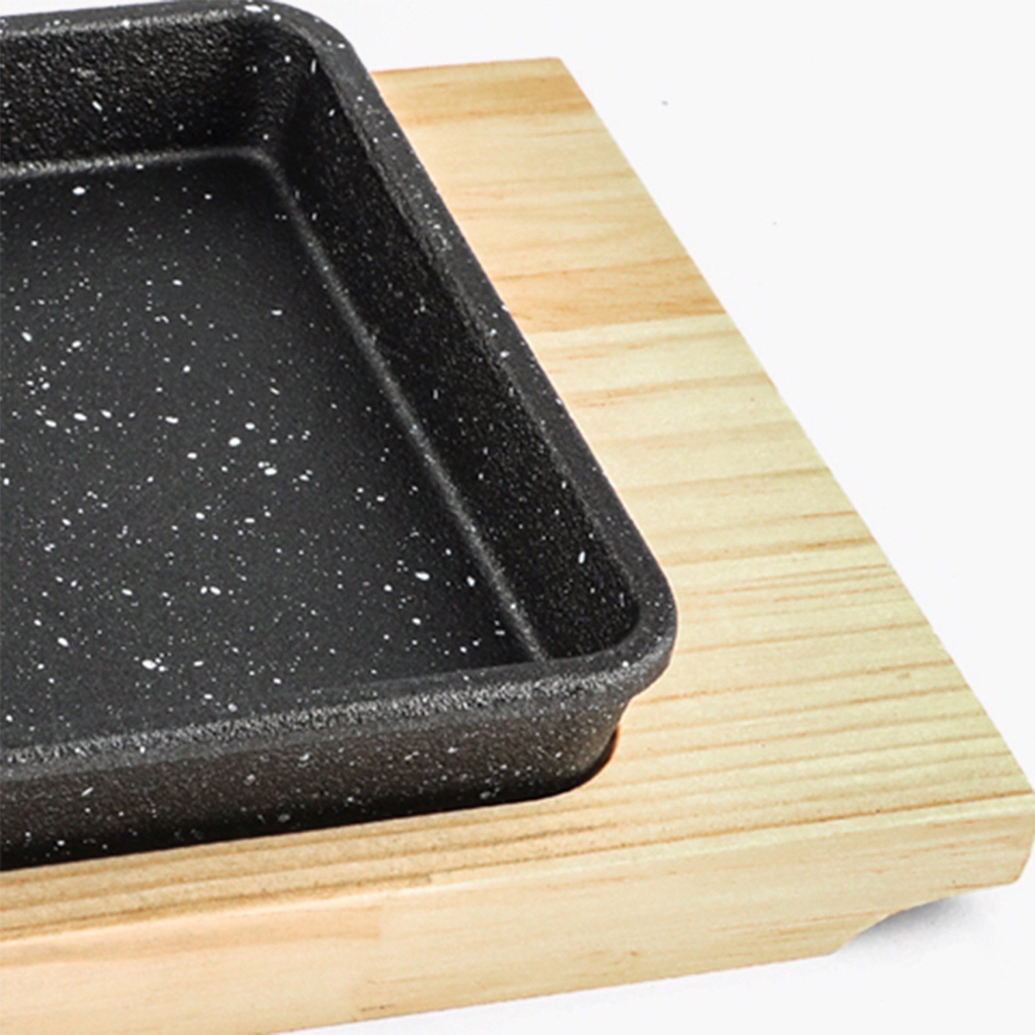 صحن تسخين مربع من الحديد المصبوب مع قاعدة من تريندي - 21x15x4 سم-hbxhomeware-hbxkitchen-image-2