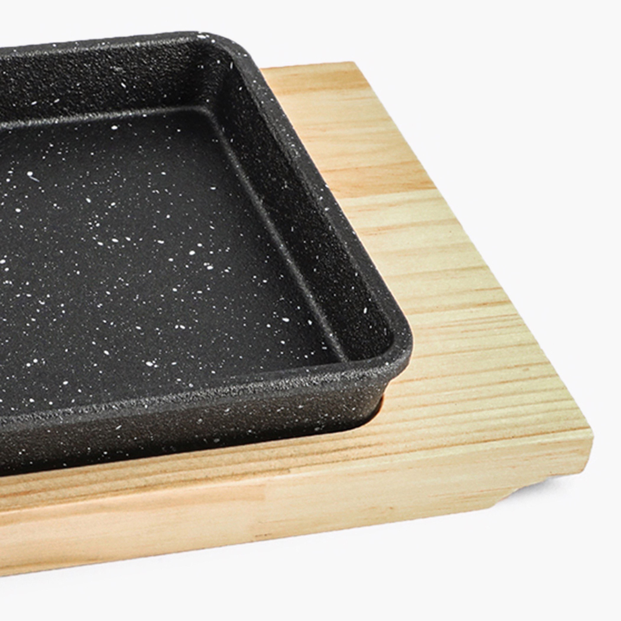 صحن تسخين مربع من الحديد المصبوب مع قاعدة من تريندي - 23x17x4 سم-hbxhomeware-hbxkitchen-image-2