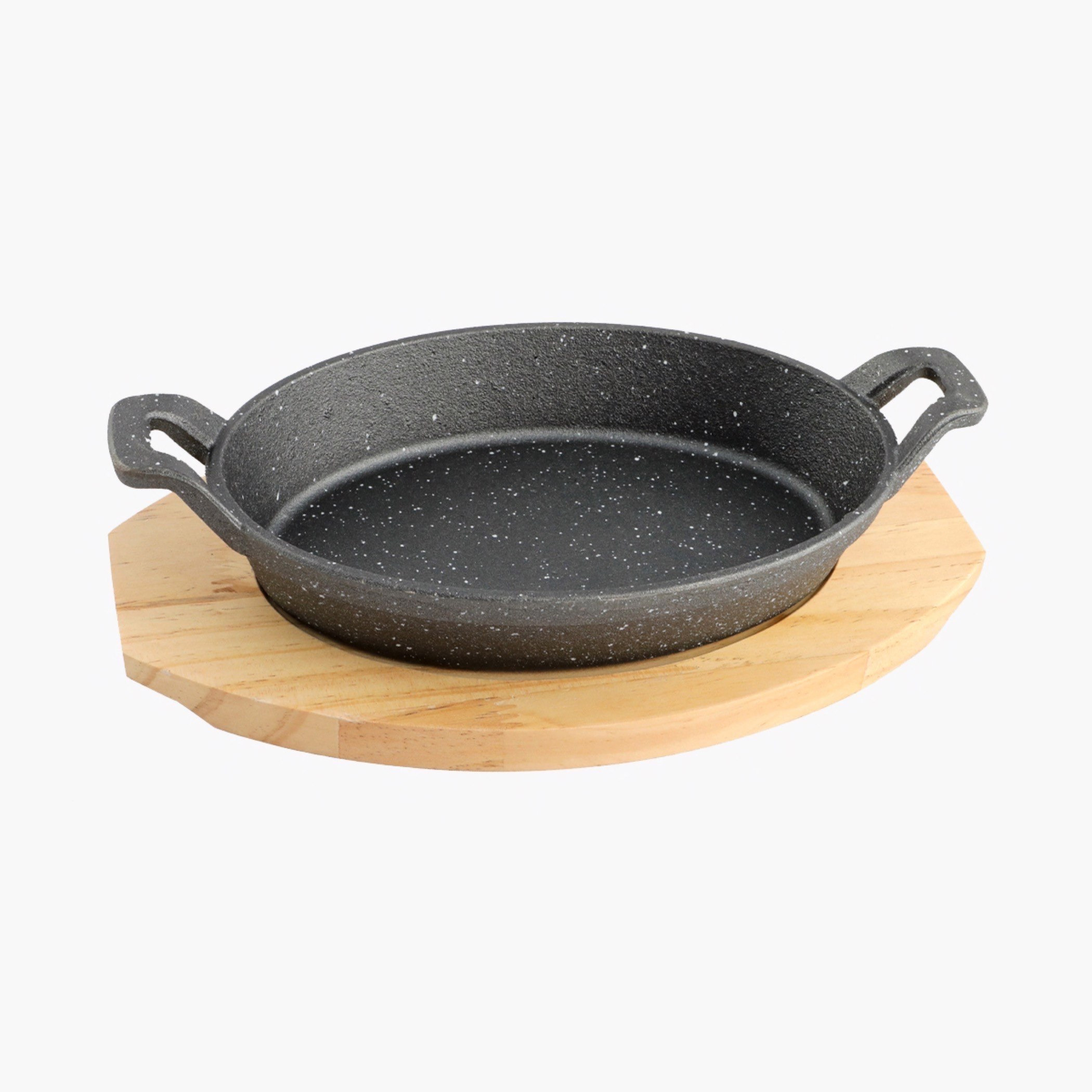 Trendy Cast Iron Oval Sizzling Plate with Base - 31x19.5x7 cm-hbxhomeware-hbxkitchen-image-3