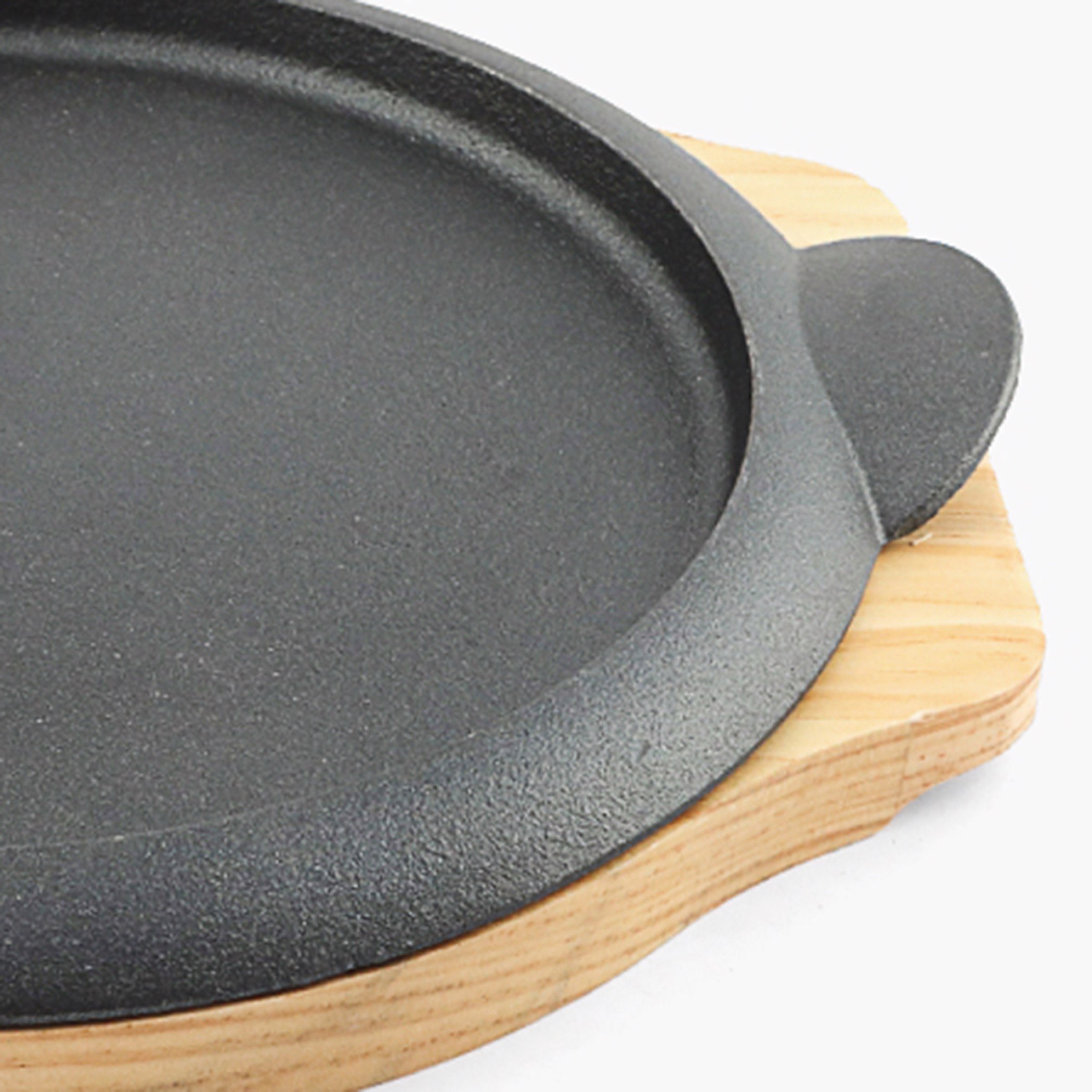 Trendy Cast Iron Round Sizzling Plate with Base - 28.5x25x3 cm-hbxhomeware-hbxkitchen-image-2