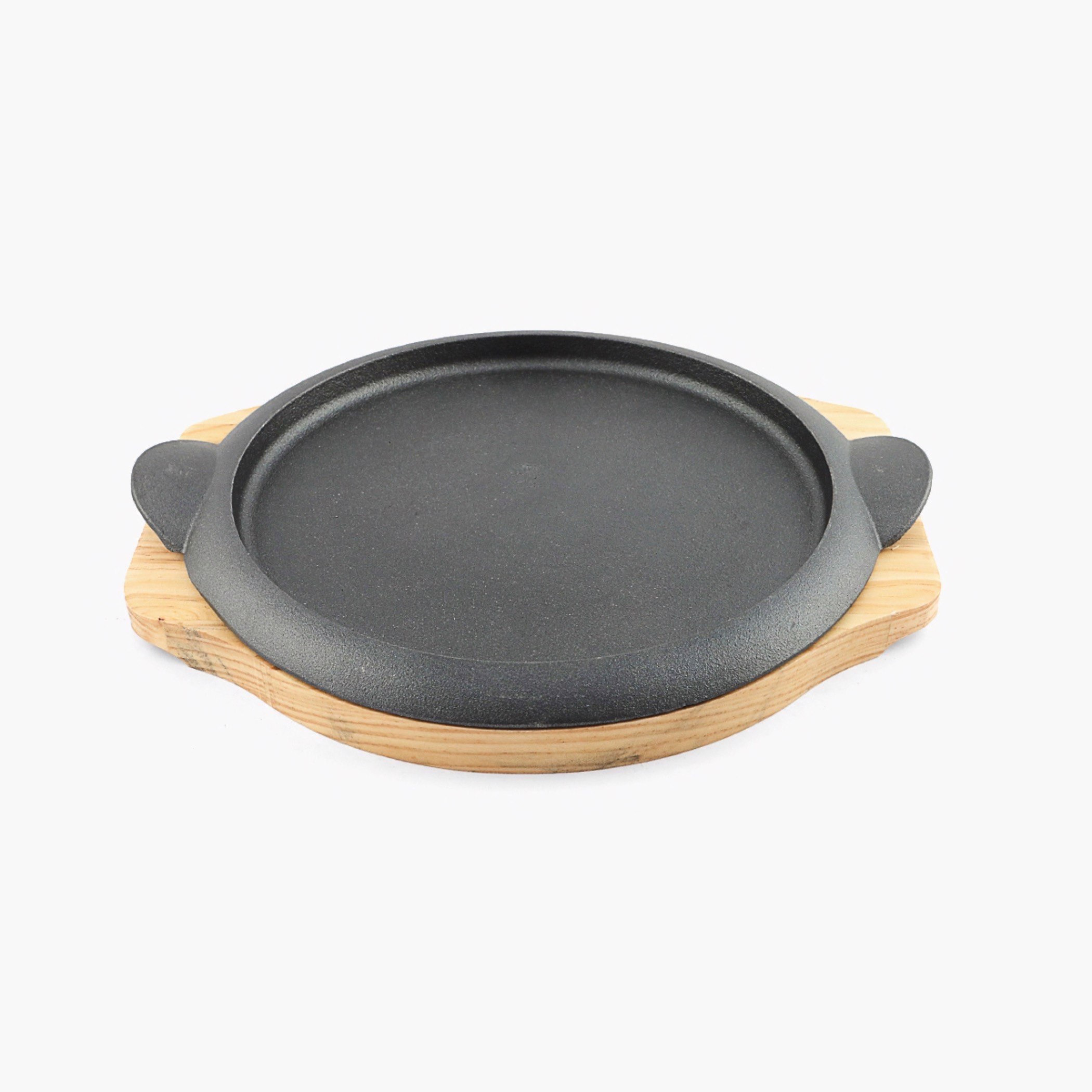 Trendy Cast Iron Round Sizzling Plate with Base - 28.5x25x3 cm-hbxhomeware-hbxkitchen-image-3
