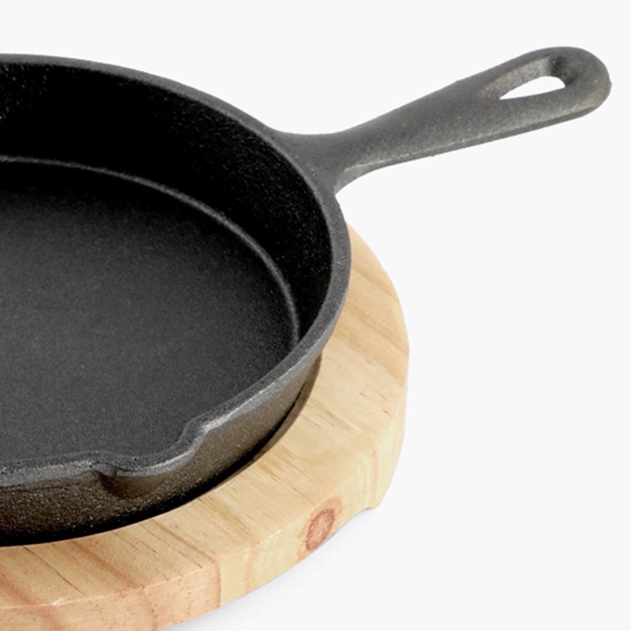 Trendy Cast Iron Round Sizzling Plate Pan with Base - 20x15x4 cm-hbxhomeware-hbxkitchen-image-2