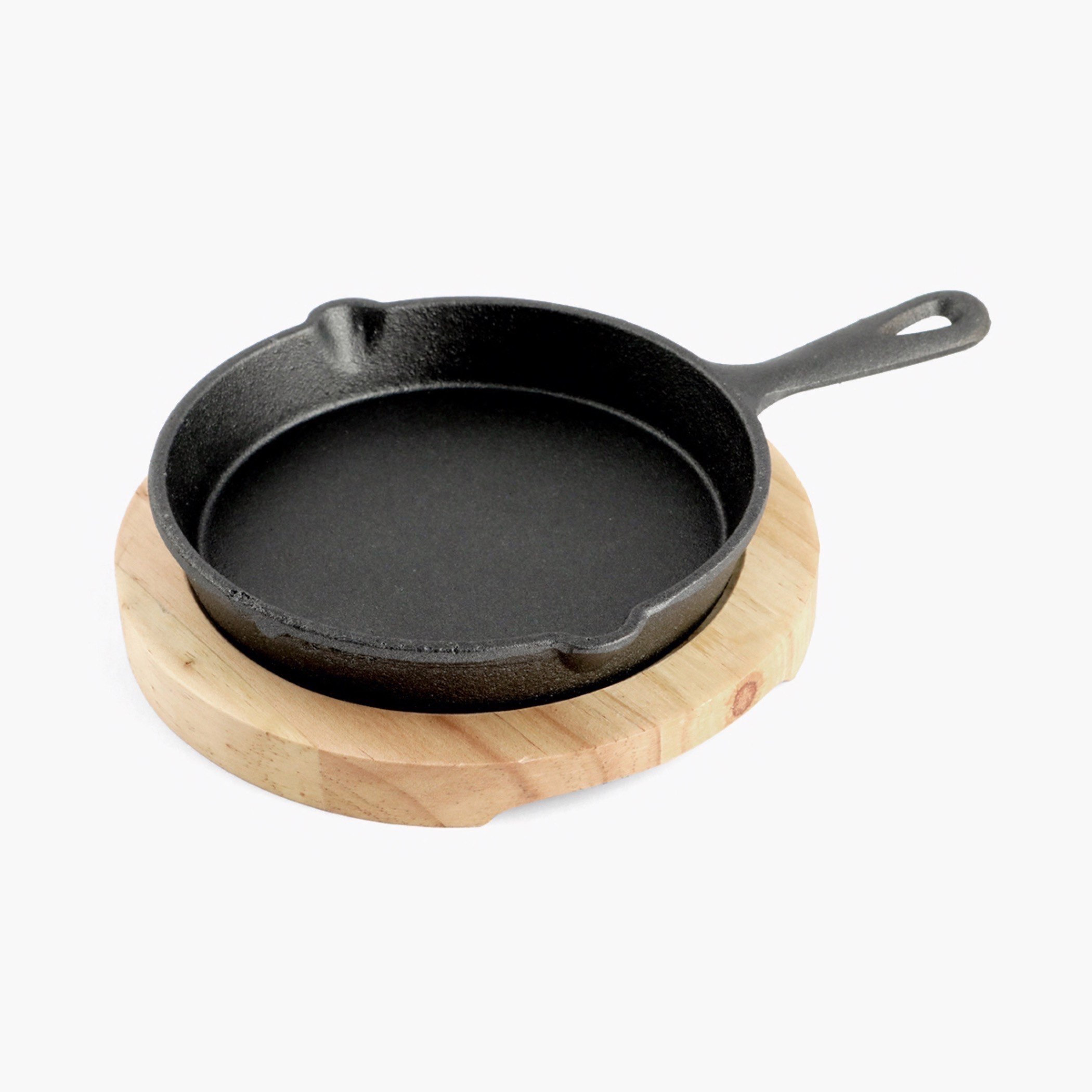 Trendy Cast Iron Round Sizzling Plate Pan with Base - 20x15x4 cm-hbxhomeware-hbxkitchen-image-3