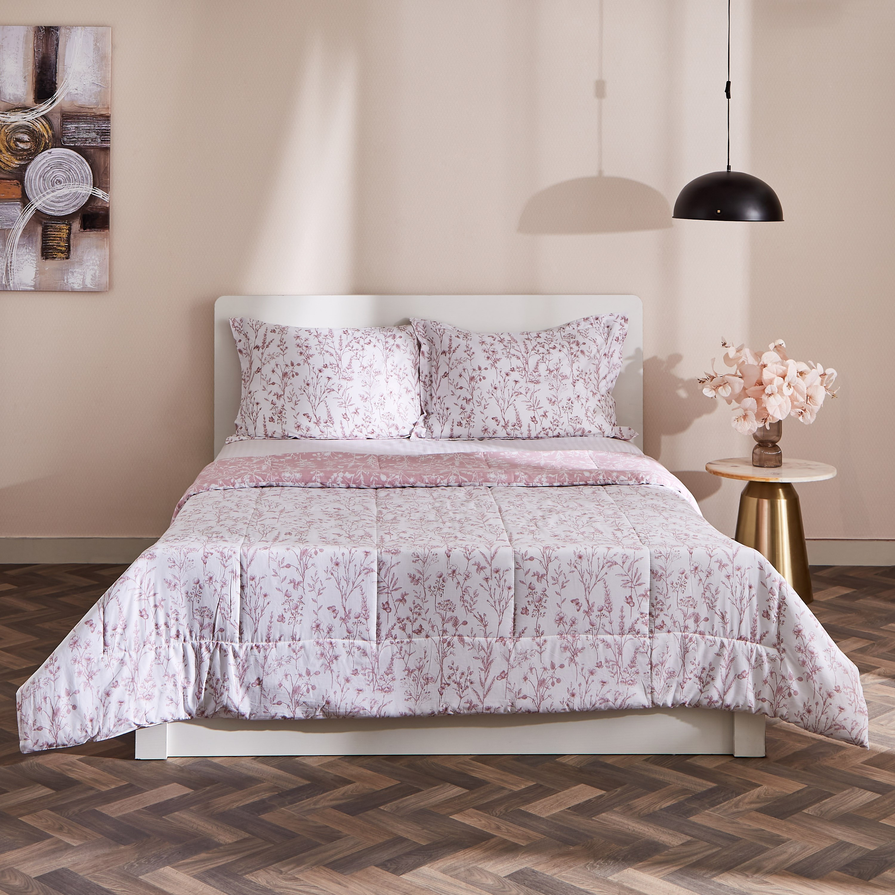 طقم لحاف كينج 3 قطع قطن بطبعات من فيرونا هال - 220x240 سم-hbxhomeware-hbxdecorandfurnishings-image-2