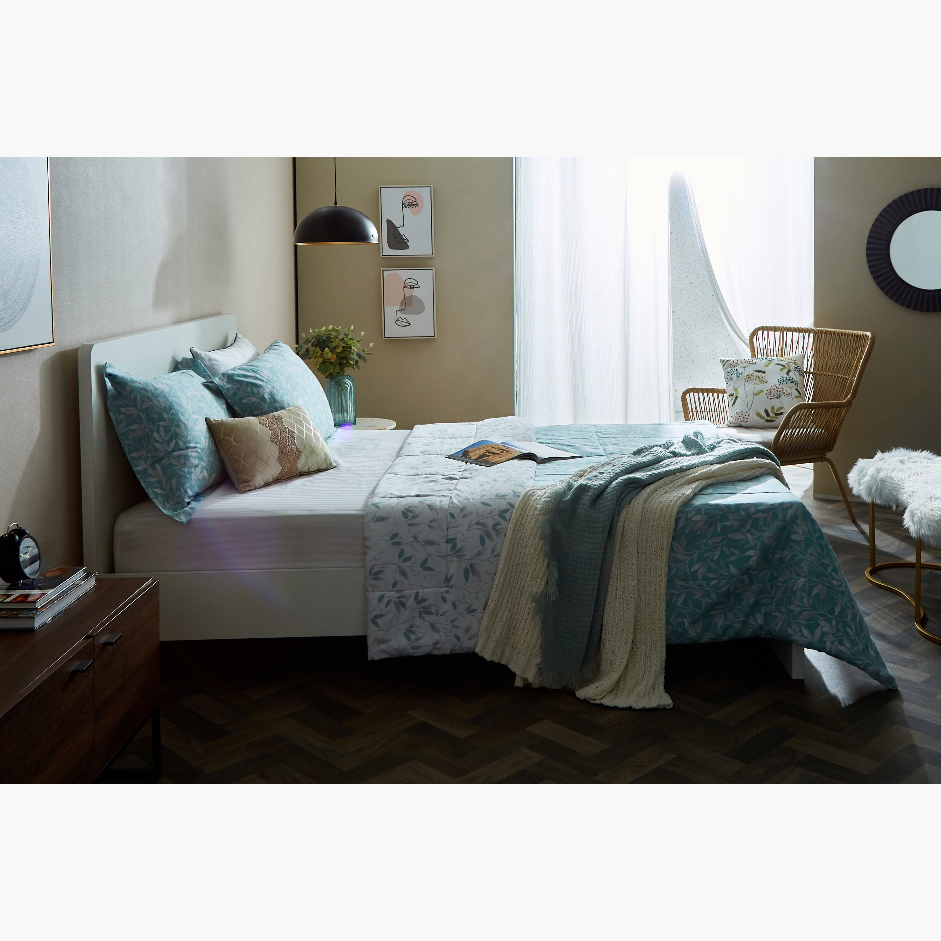 طقم لحاف فردي من قطعتين قطن بطبعات من فيرونا أونيكس - 135x220 سم-hbxhomeware-hbxdecorandfurnishings-image-9