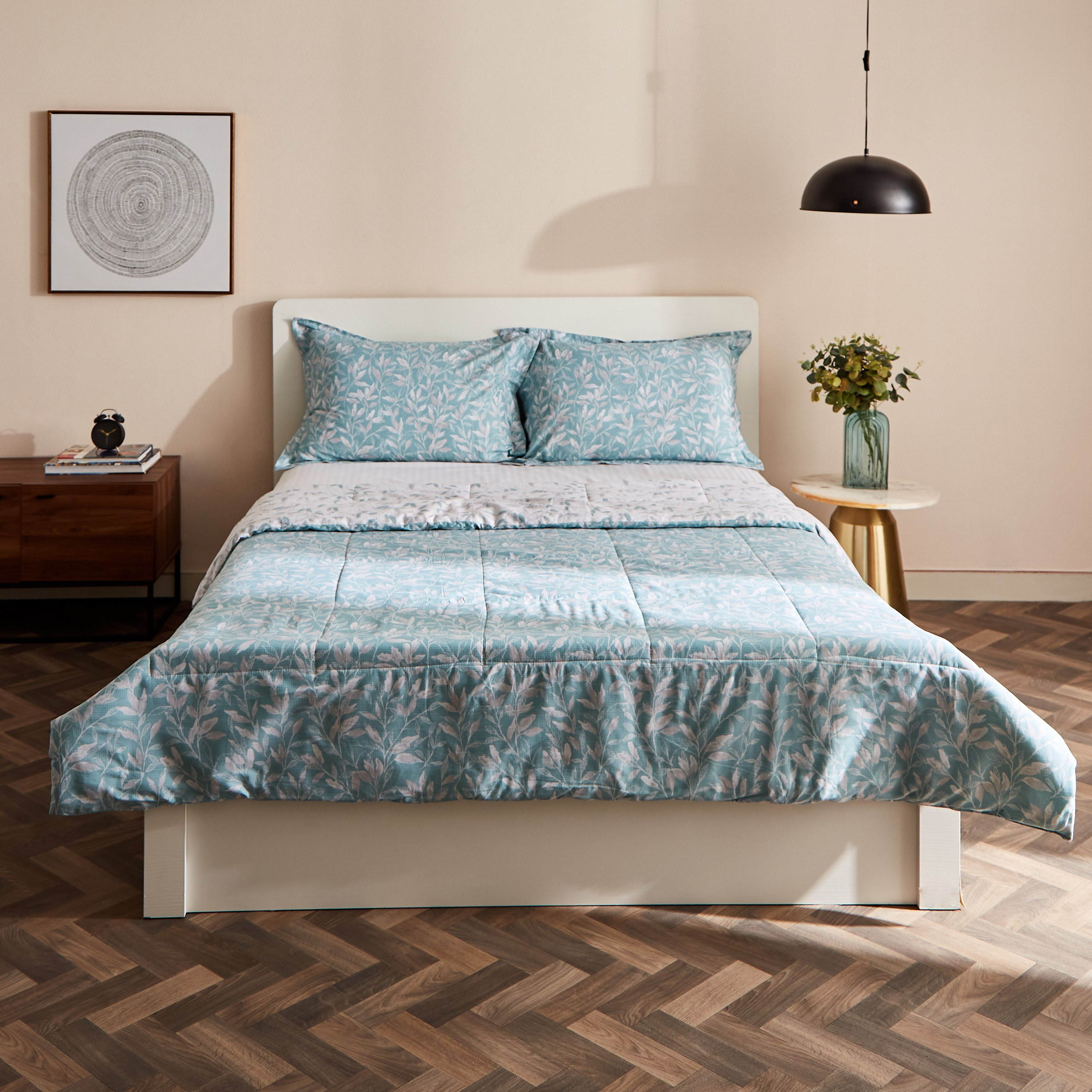 طقم لحاف كوين 3 قطع قطن بطبعات من فيرونا أونيكس - 200x240 سم-hbxhomeware-hbxdecorandfurnishings-image-2
