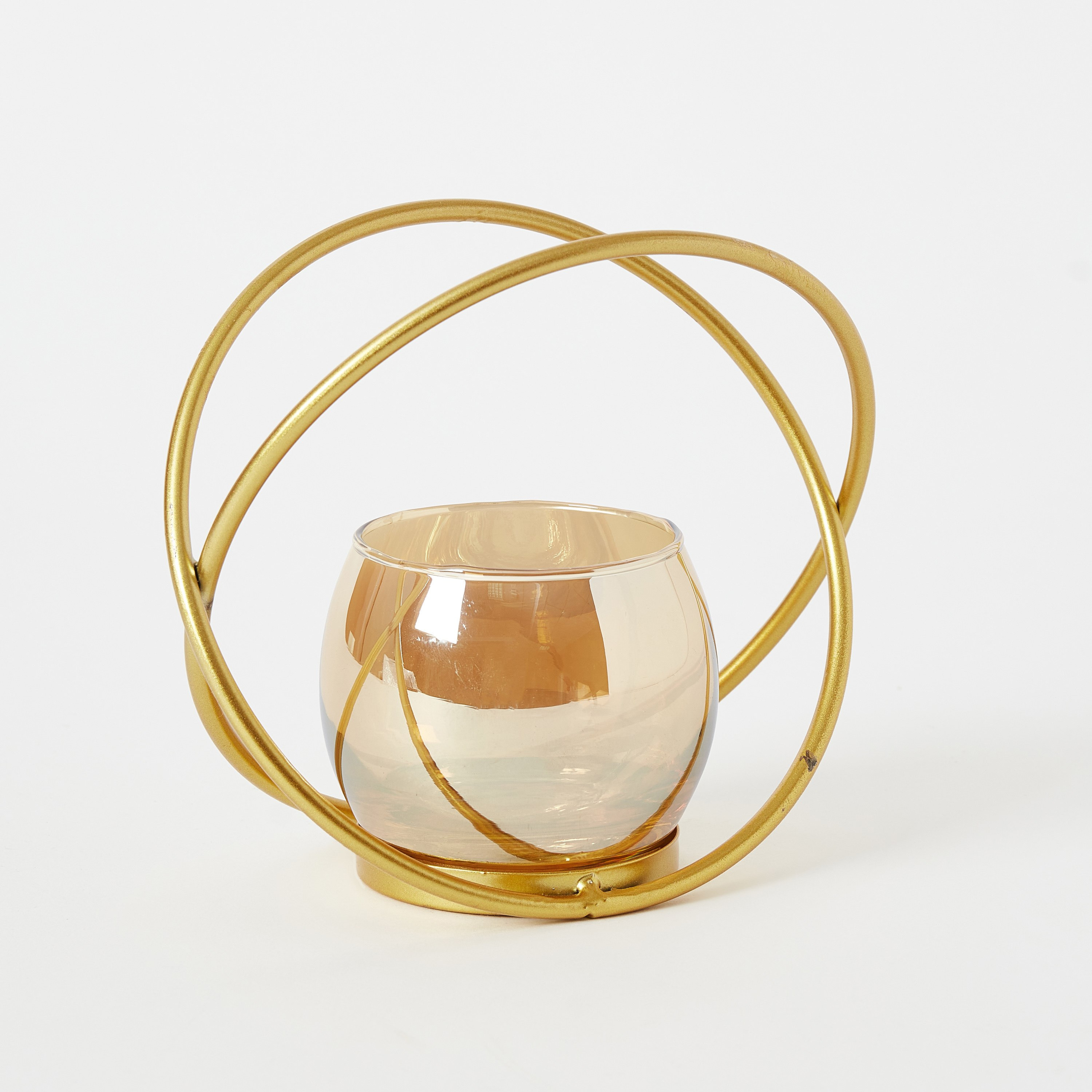 حامل شموع معدني دائري مع كوب من إيفا - 15x15x15 سم-hbxlivingroom-decorandaccessories-candleholders-image-5