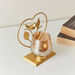 Eva Metal Heart Candleholder with Glass - 4x8x14 cm-Candle Holders-thumbnail-2