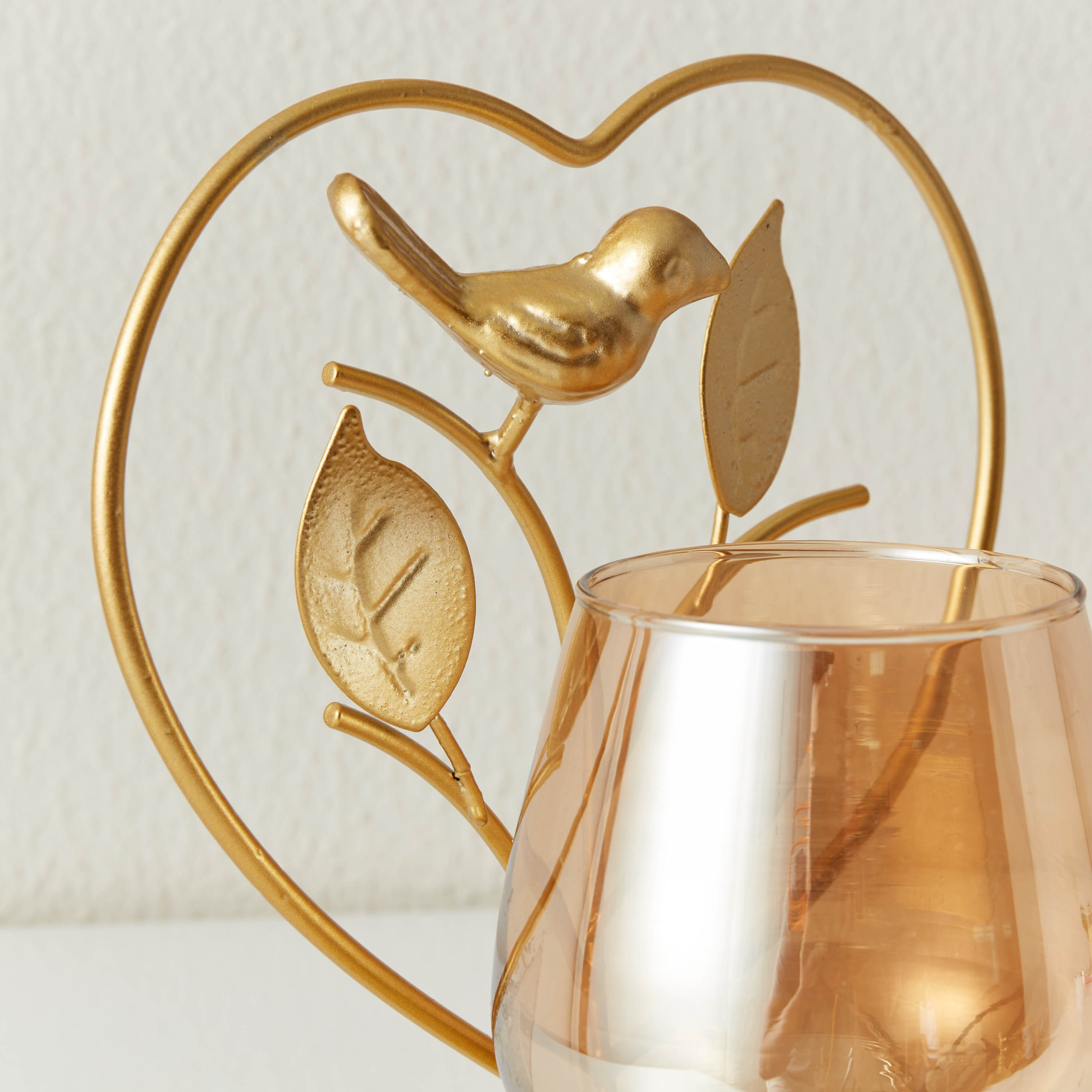 حامل شموع معدني بتصميم قلب وزجاج من إيفا - 4x8x14 سم-hbxlivingroom-decorandaccessories-candleholders-image-4