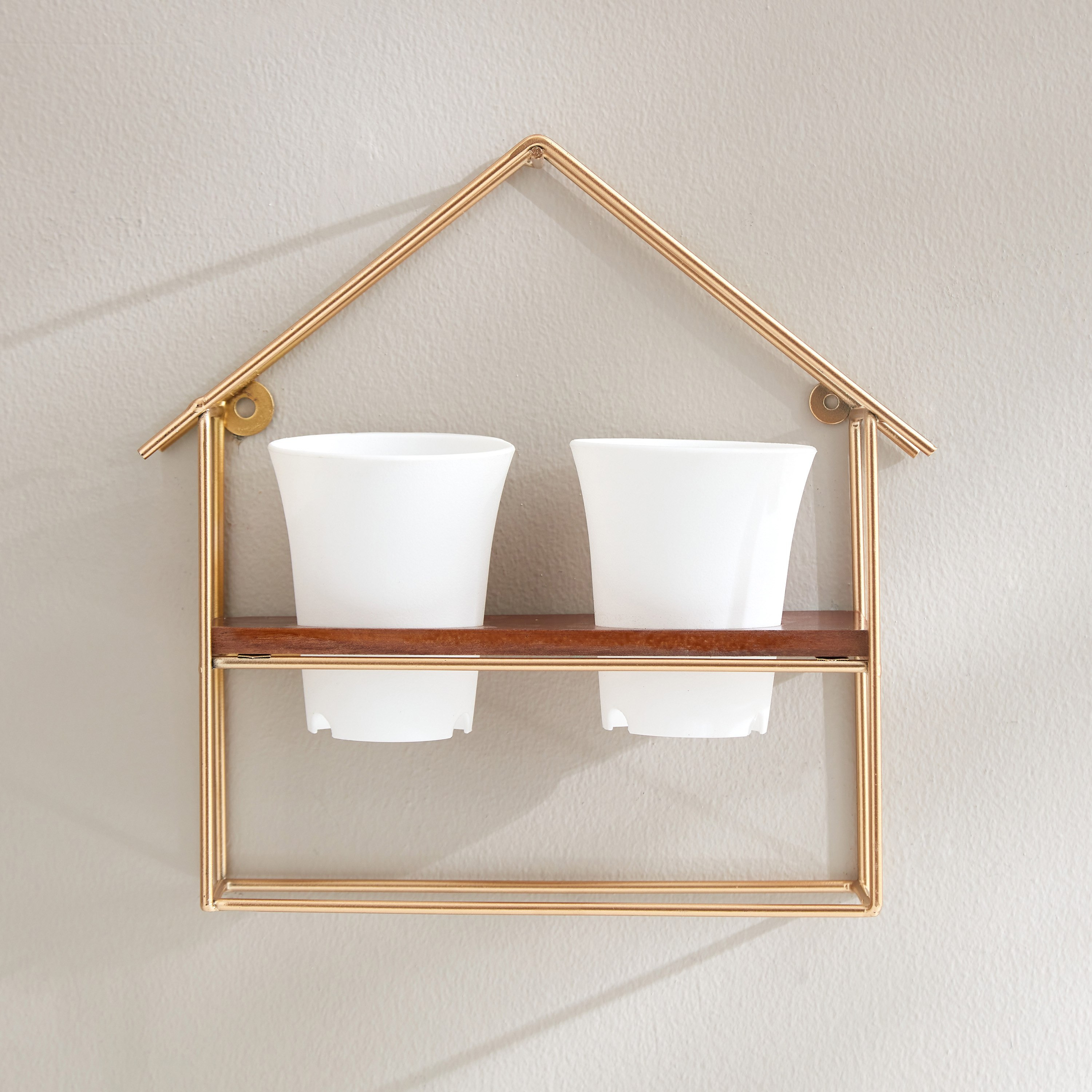 Eva Metal Shelf with Pots - 24x8x24 cm-hbxhomeware-hbxdecorandfurnishings-image-2