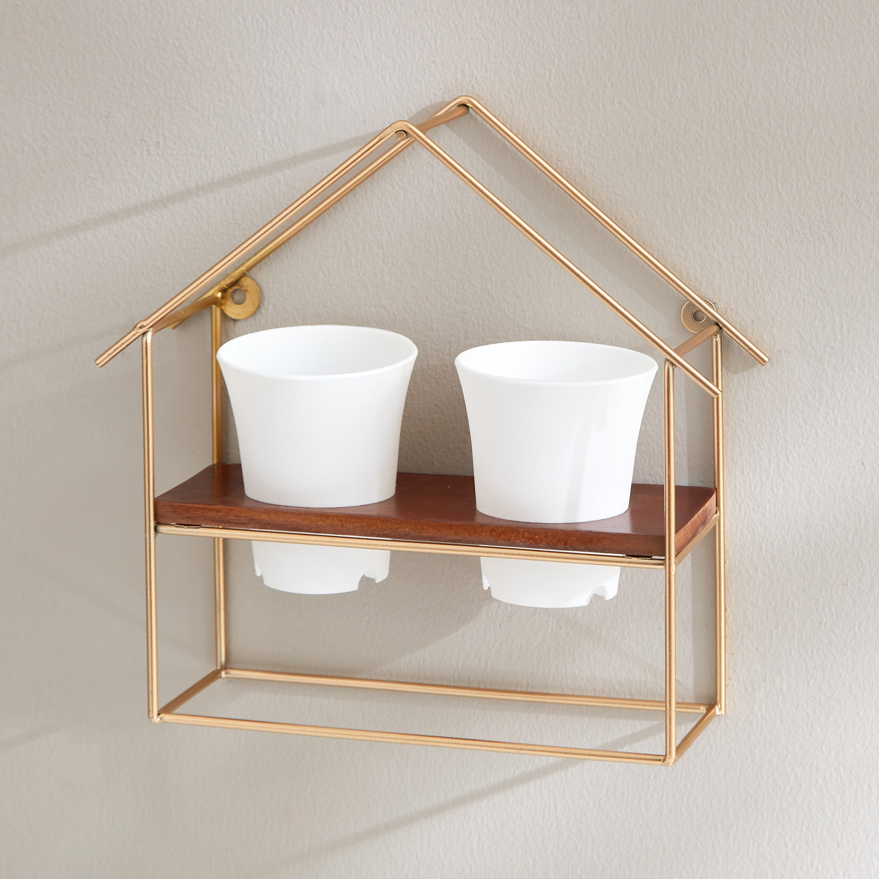Eva Metal Shelf with Pots - 24x8x24 cm-hbxhomeware-hbxdecorandfurnishings-image-3
