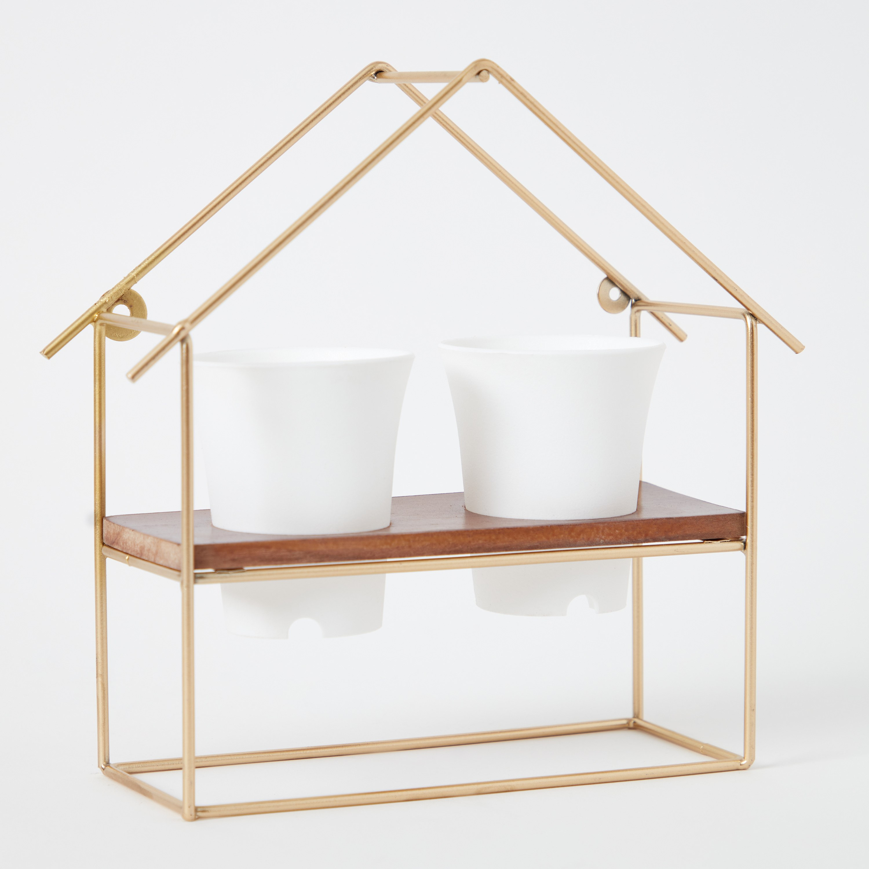Eva Metal Shelf with Pots - 24x8x24 cm-hbxhomeware-hbxdecorandfurnishings-image-5