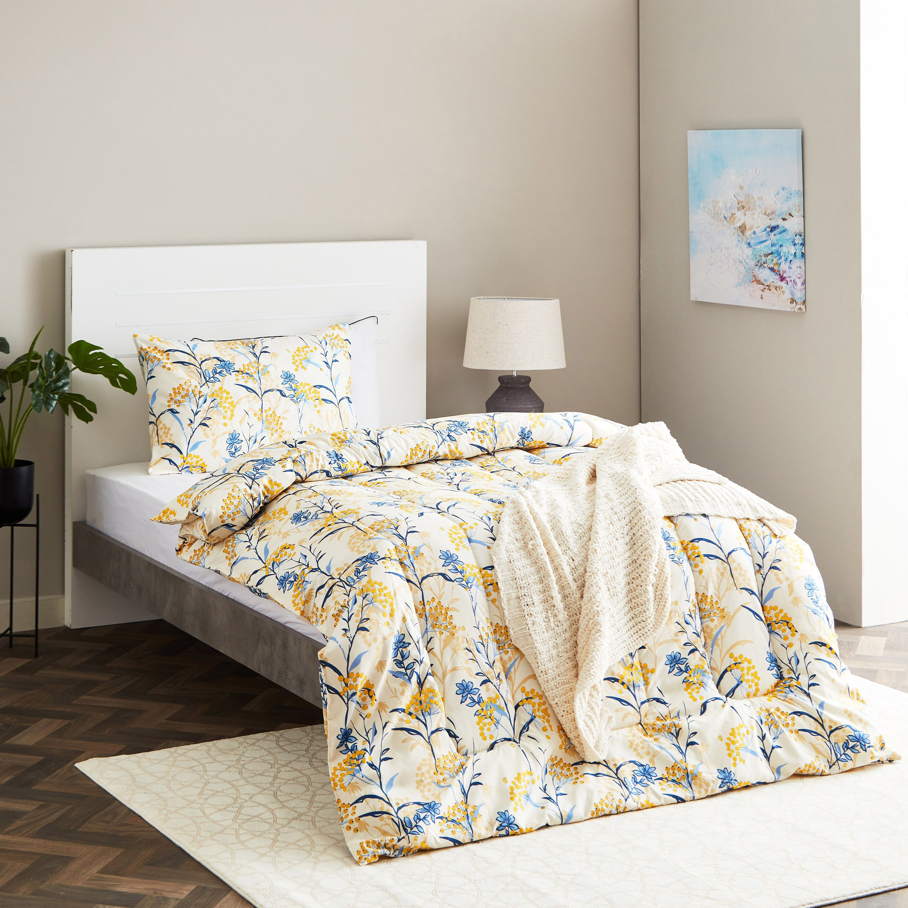 طقم لحاف مزدوج من الألياف الدقيقة بطبعات قطعتين من أونتاريو - 160x220 سم-hbxhomeware-hbxdecorandfurnishings-image-7