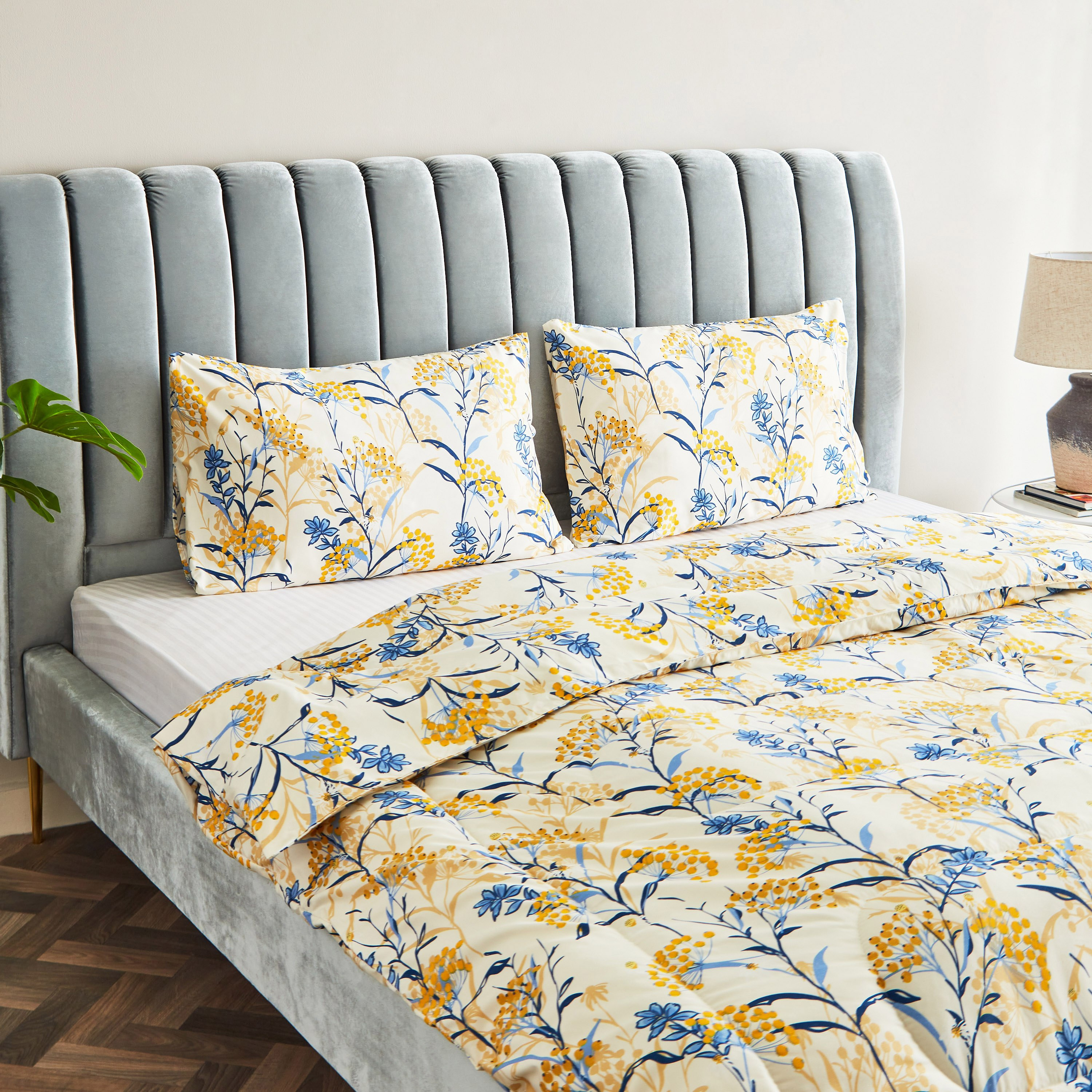 Ontario 3-Piece Botanic Verdant Printed Microfibre King Comforter Set - 220x240 cm-hbxhomeware-hbxdecorandfurnishings-image-3