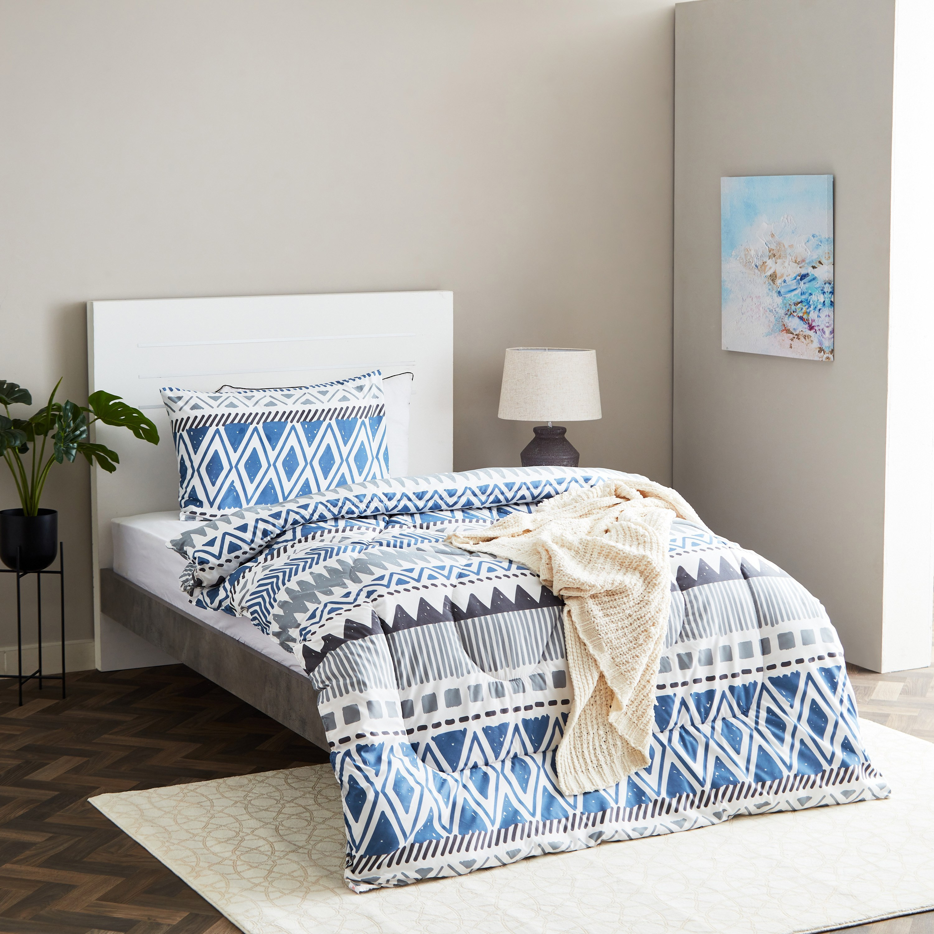 Ontario 2-Piece Arena Printed Microfibre Twin Comforter Set - 160x220 cm-hbxhomeware-hbxdecorandfurnishings-image-6