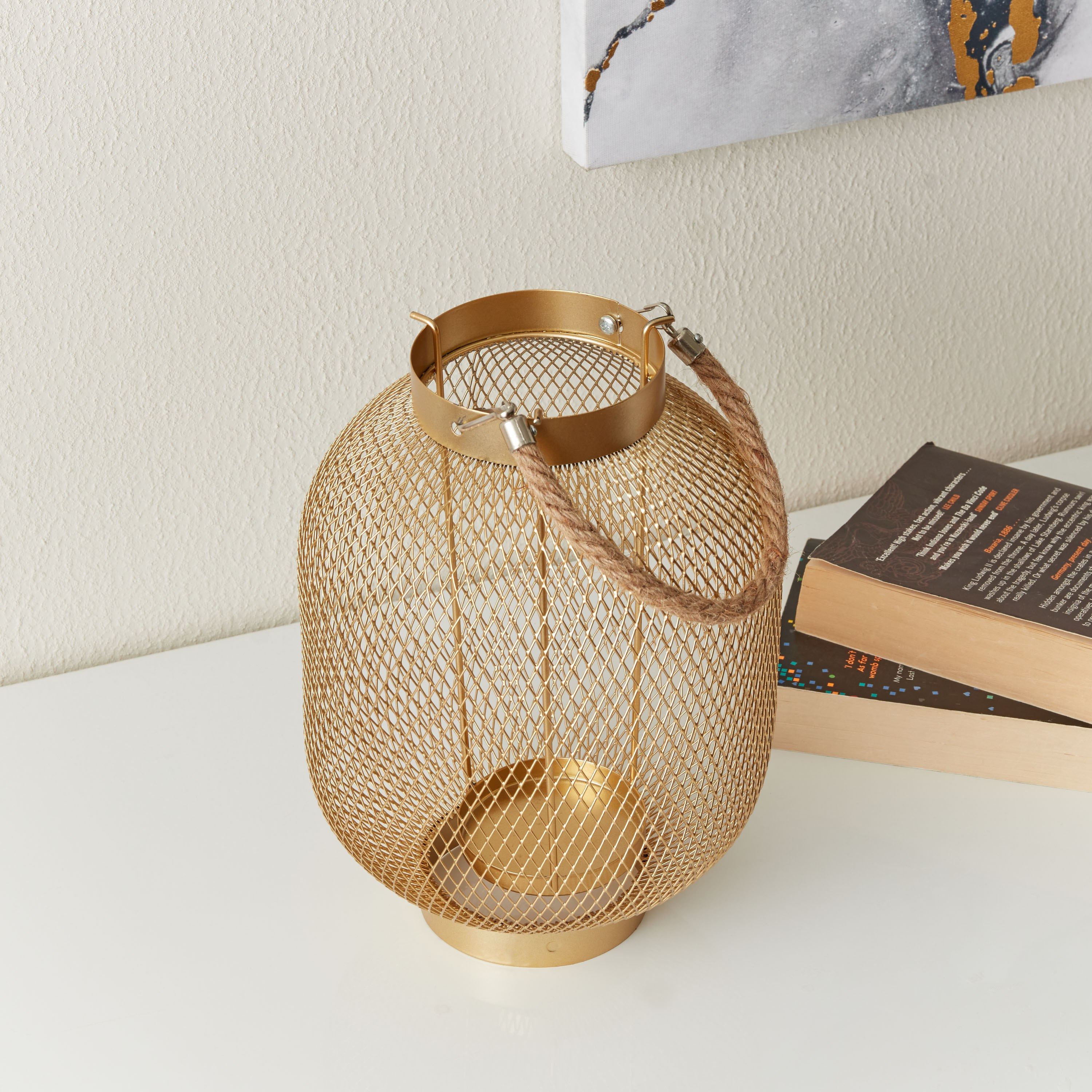 فانوس معدني من إيفا - 18x18x24 سم-hbxdecorandfurnishings-homeaccessories-lanterns-image-3