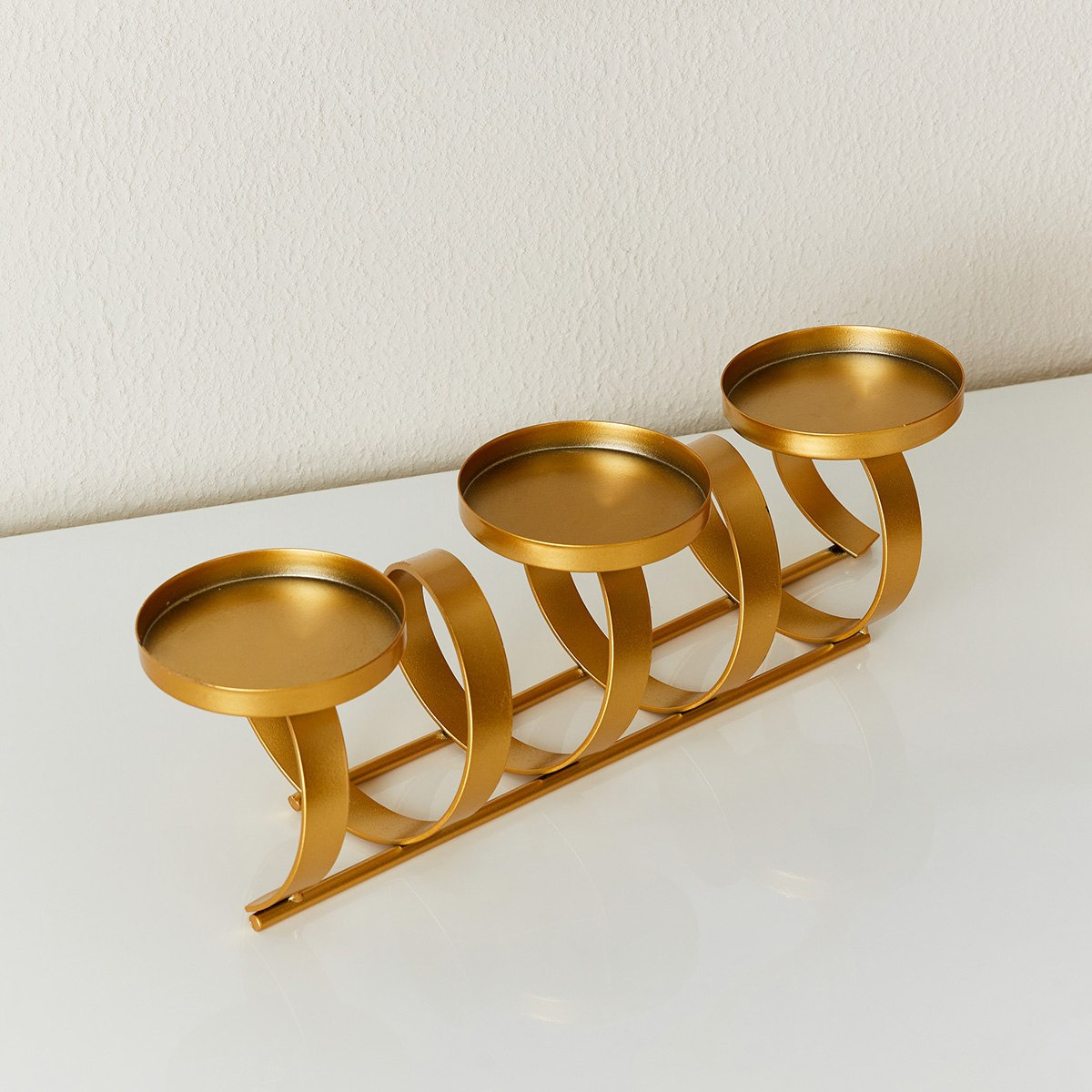 حامل شموع معدني من إيفا - 32x10x11 سم-hbxlivingroom-decorandaccessories-candleholders-image-3