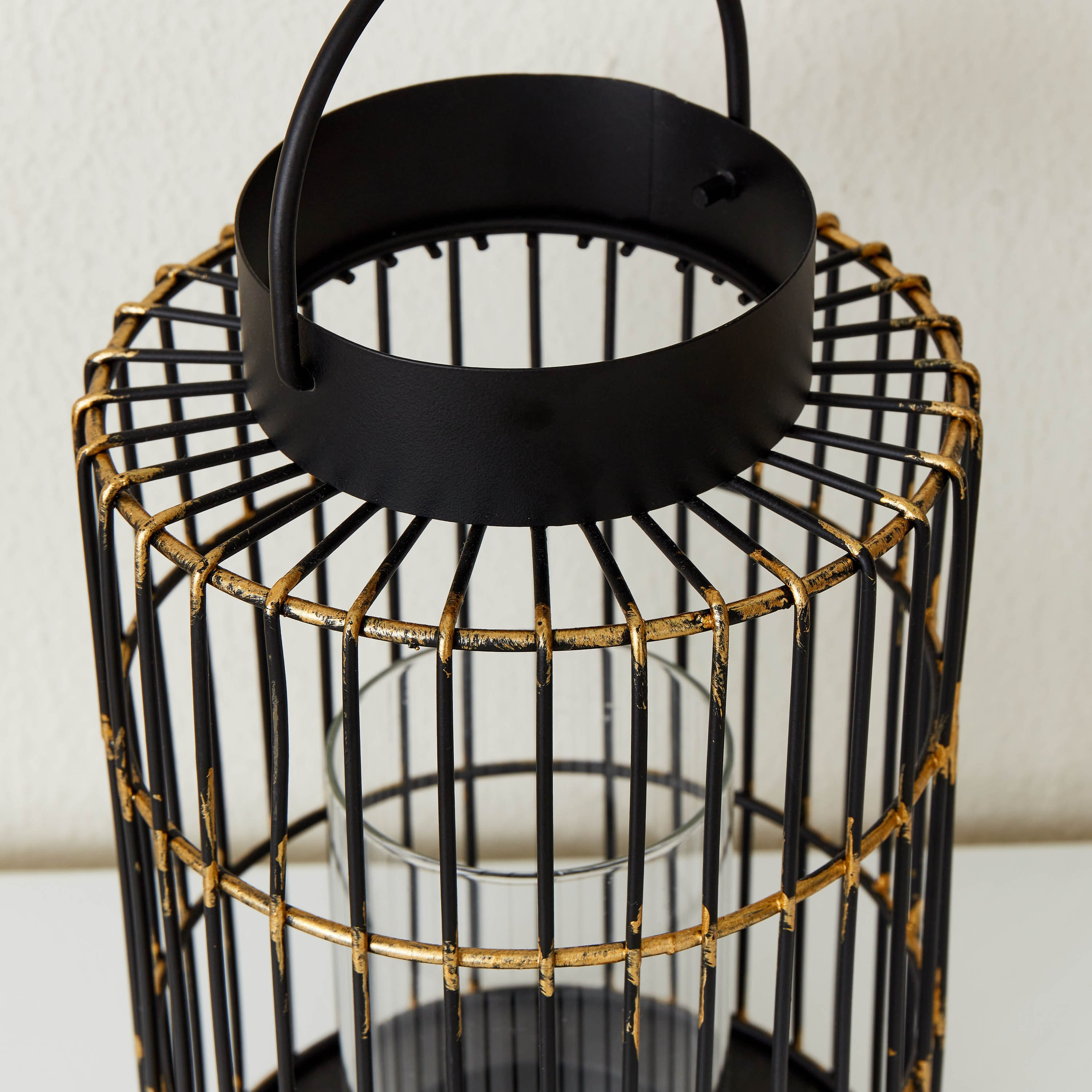 Eva Metal Lantern with Clear Glass Tube - 15x15x25 cm-PROMO_HB_AE_B1G1_250925-image-4